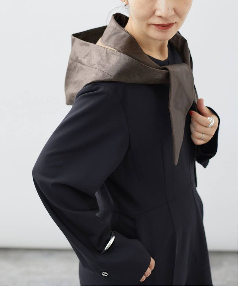 INSCRIRE（アンスクリア）Fake Leather Hoodie I24AWG11A（その他  