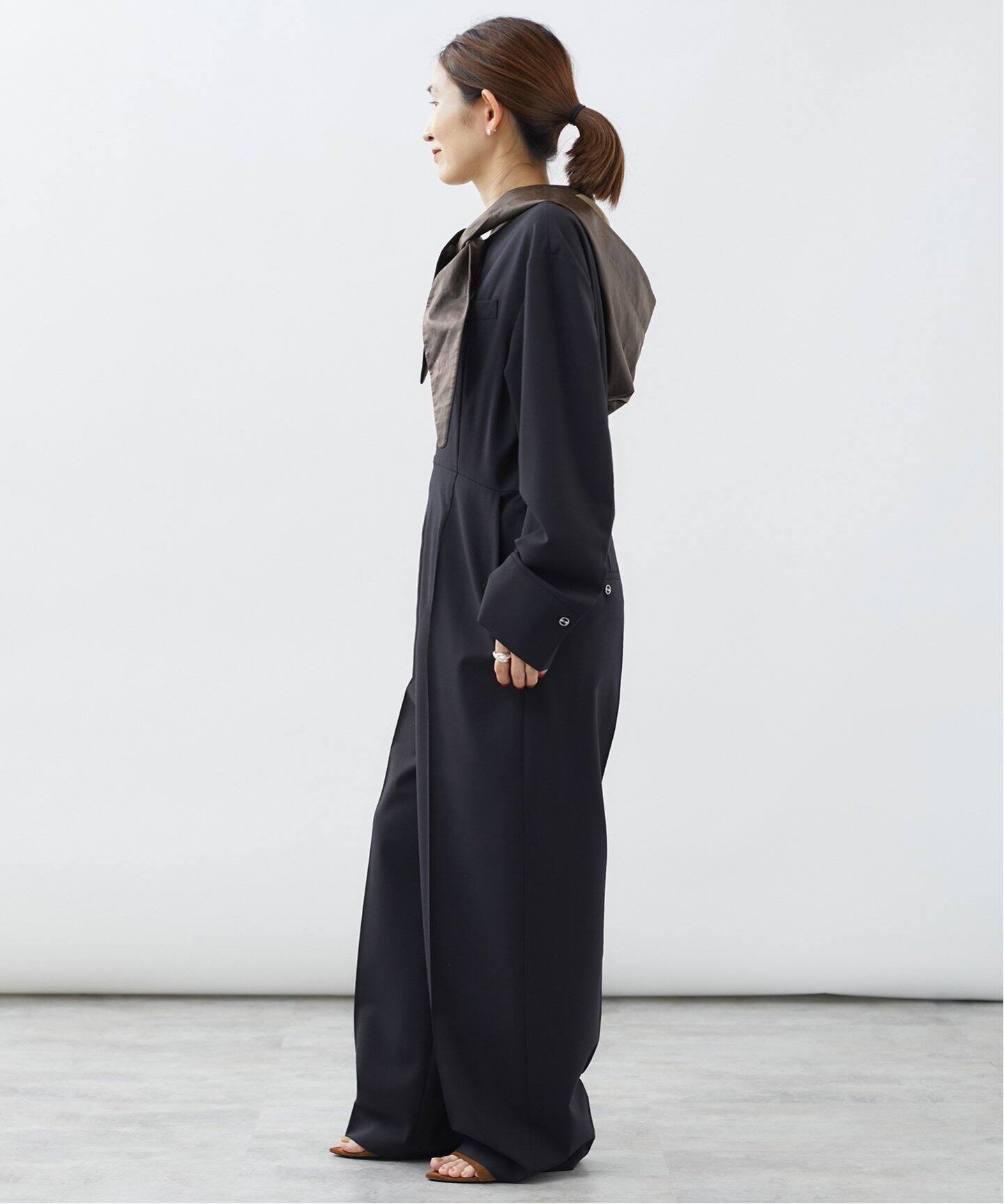 INSCRIRE（アンスクリア）Fake Leather Hoodie I24AWG11A（その他  