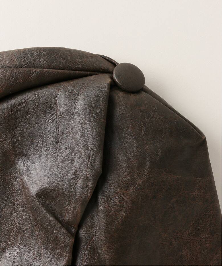 INSCRIRE（アンスクリア）Fake Leather Hoodie I24AWG11A（その他  