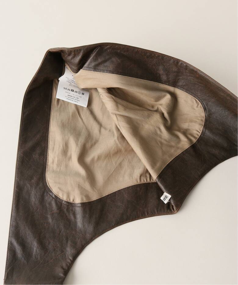 INSCRIRE（アンスクリア）Fake Leather Hoodie I24AWG11A（その他  