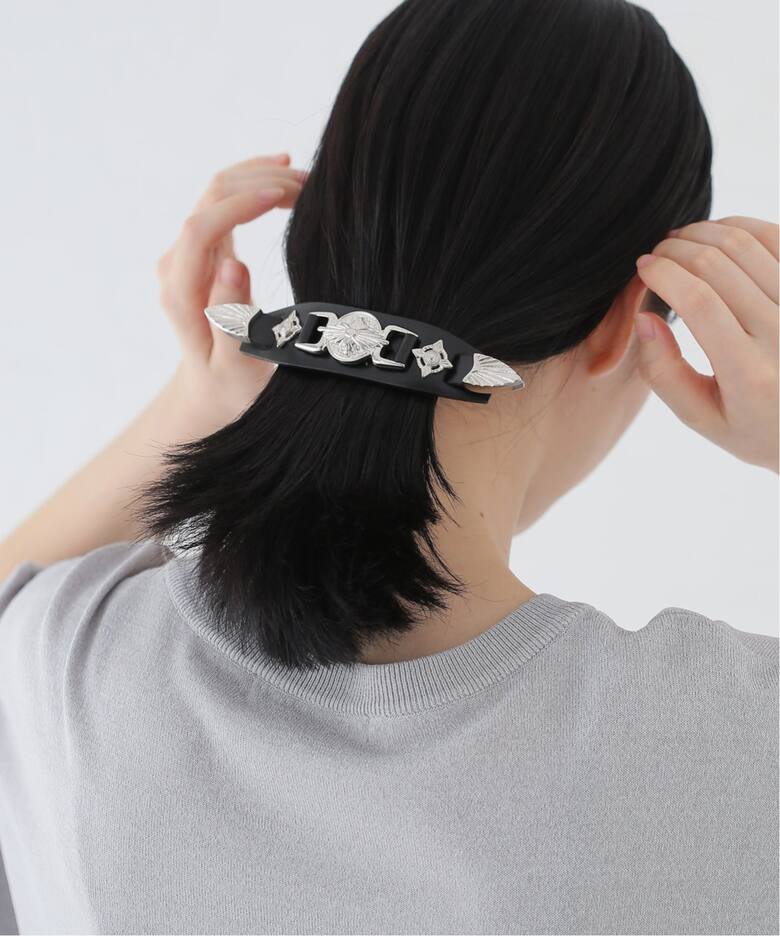 TOGA PULLA METAL LEATHER BARRETTE TZ242-AK931：バレッタ（ヘア 