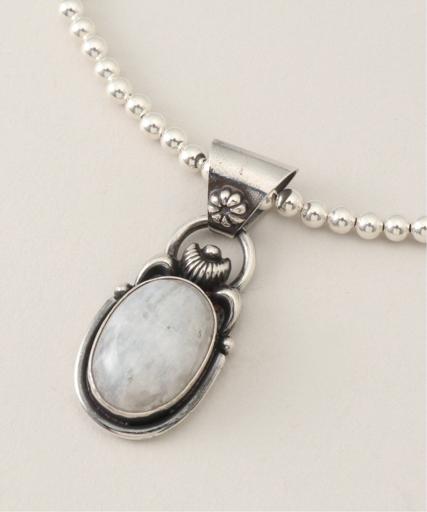 ERICKA NICOLAS BEGAY ナバホパールNC 4mm/45cm ムーンストーンSET ENB  