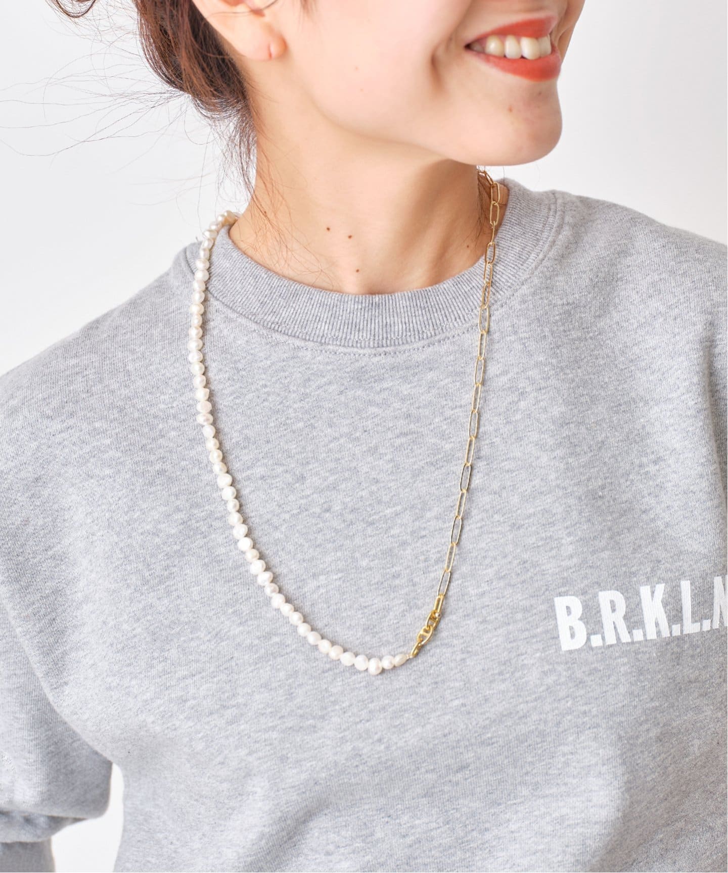 EO / イオ】 pearl mix long necklace（ネックレス）｜Spick & Span