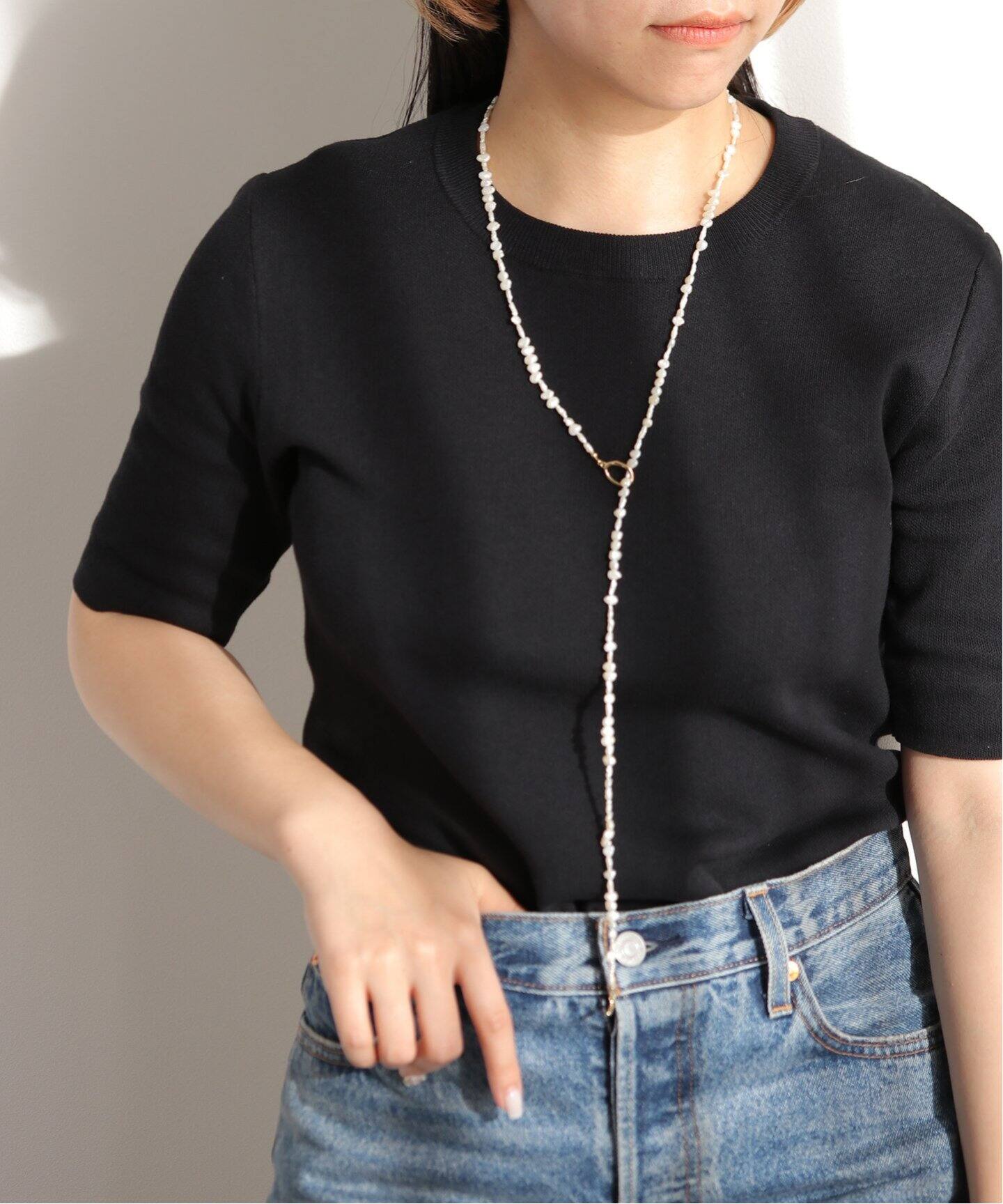 ゴージャス！バロックマベとケシパールペンダント 淡 