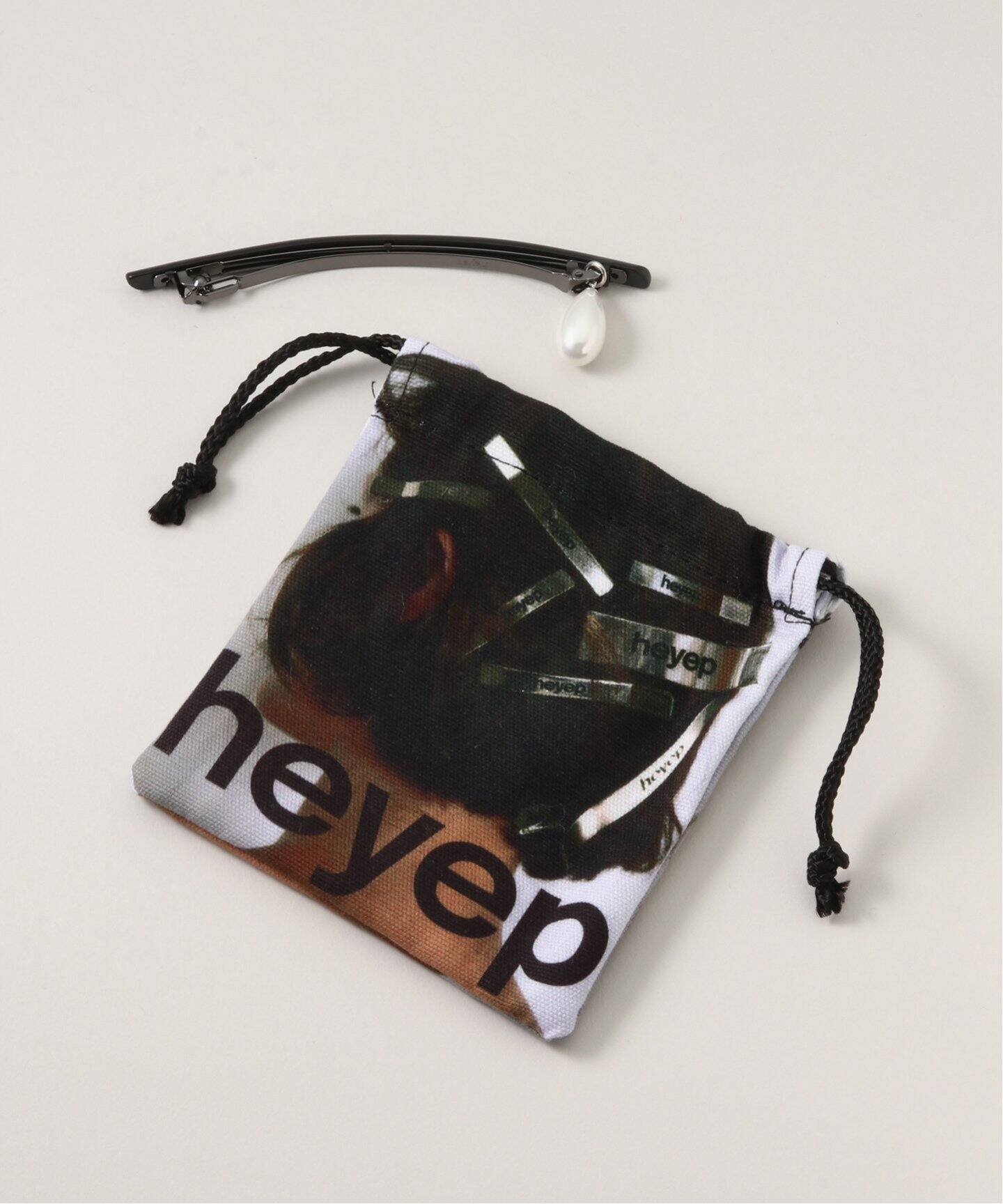 heyep/ヘイップ】 Drop Pearl Barrette（ヘアアクセサリー）｜U