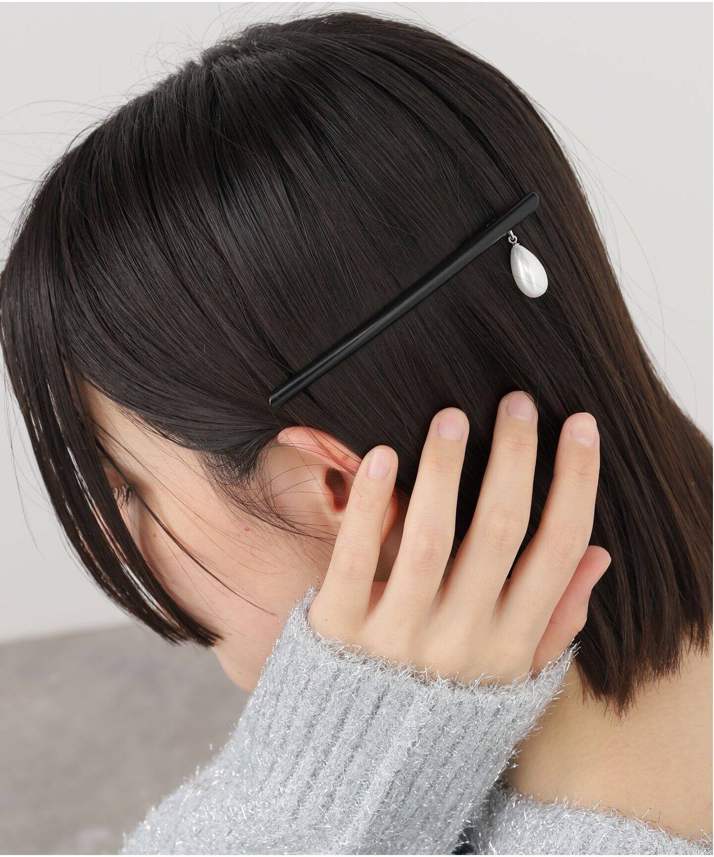 heyep/ヘイップ】 Drop Pearl Barrette（ヘアアクセサリー）｜U