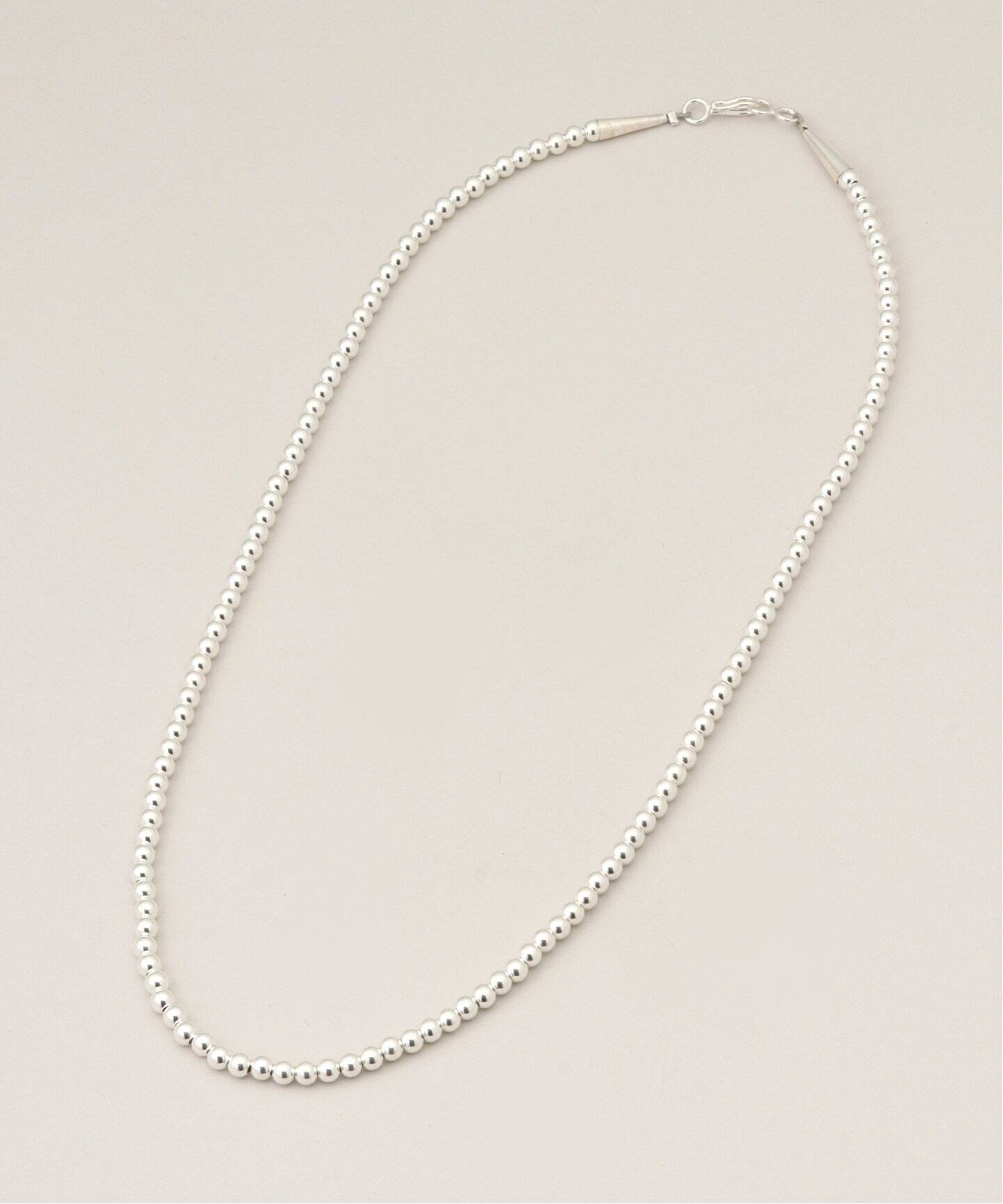 ≪追加≫INDIAN JEWELRY 4mm シャイニービーズネックレス20インチ 
