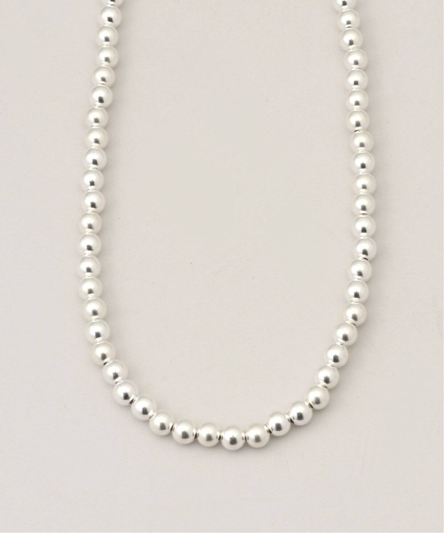 ≪追加≫INDIAN JEWELRY 5mm シャイニービーズネックレス20インチ 
