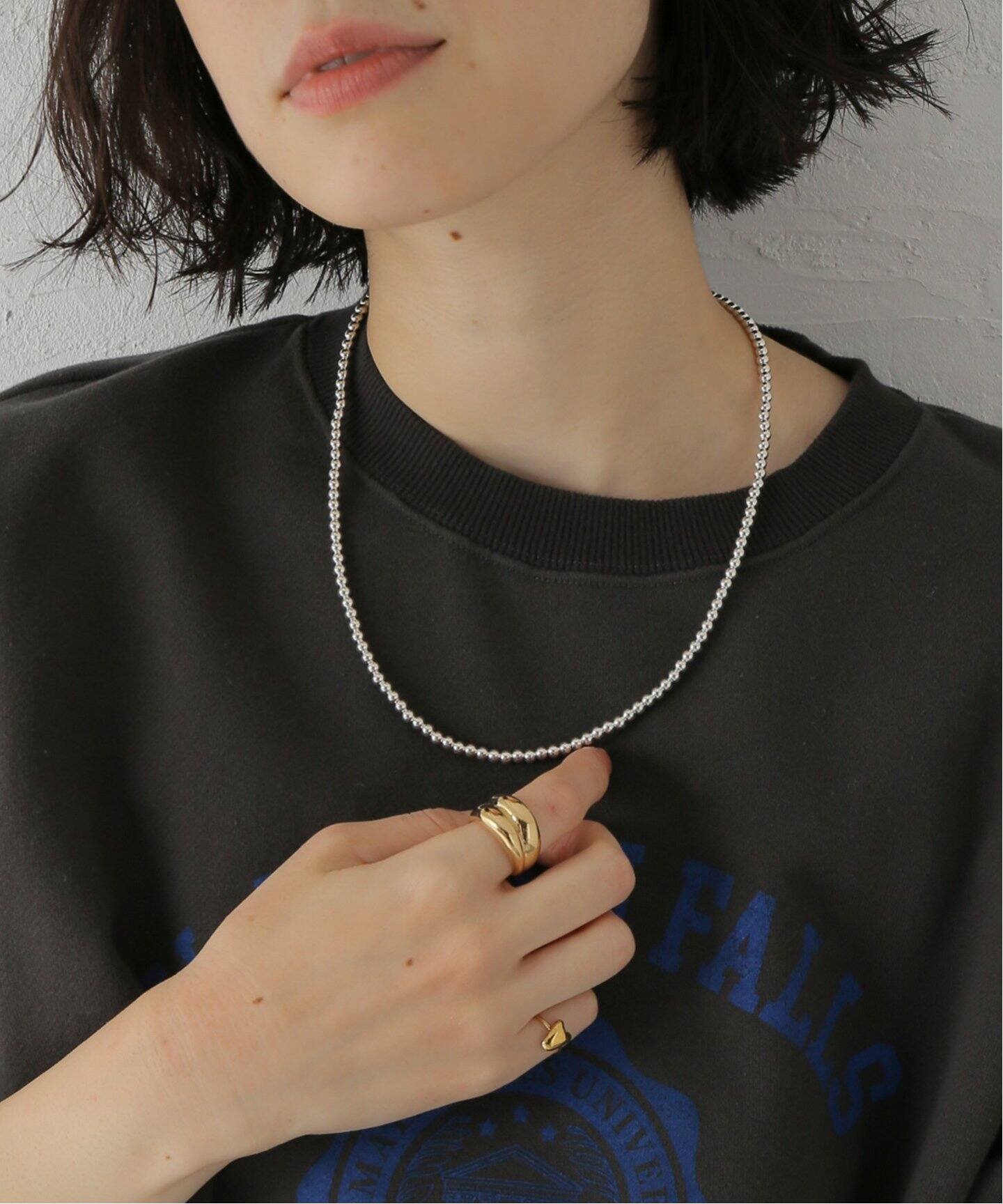 ≪追加≫INDIAN JEWELRY 4mm シャイニービーズネックレス20インチ 