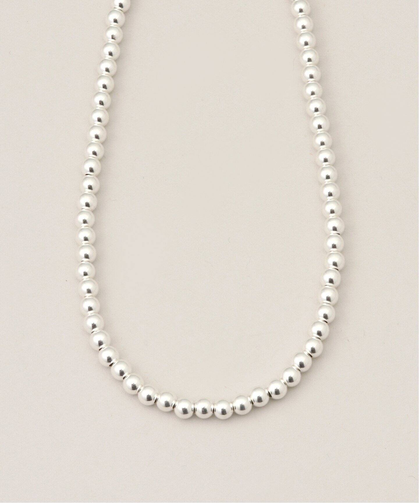 ≪追加≫INDIAN JEWELRY 4mm シャイニービーズネックレス20インチ3 