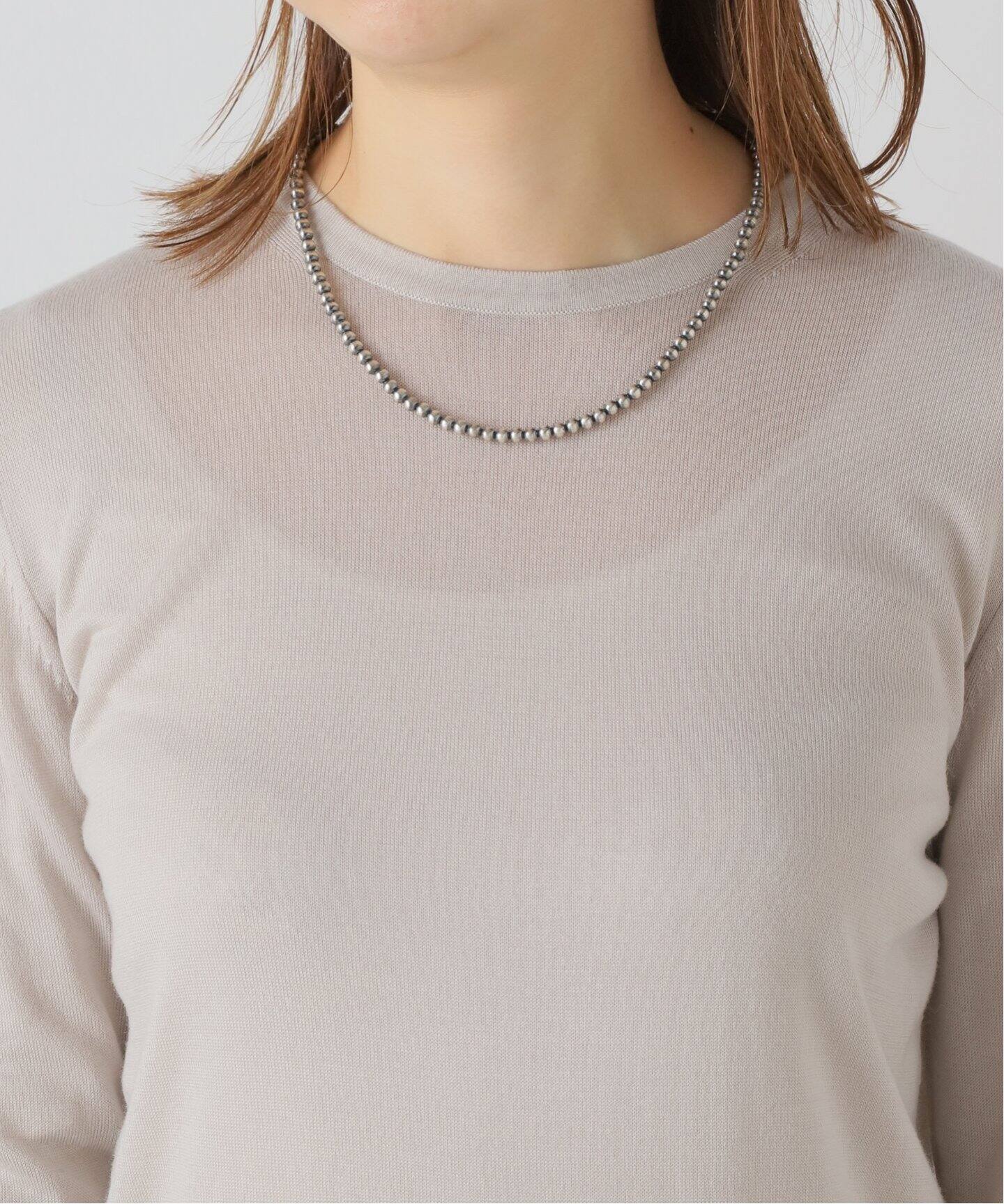 INDIAN JEWELRY 5mmボールビーズネックレス20INCH（ネックレス 