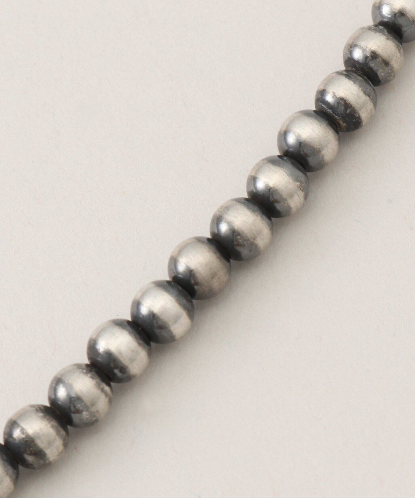 INDIAN JEWELRY 5mmボールビーズネックレス24INCH（ネックレス 
