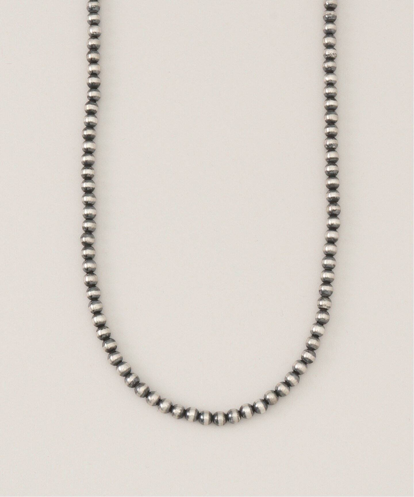 INDIAN JEWELRY 5mmボールビーズネックレス24INCH（ネックレス 