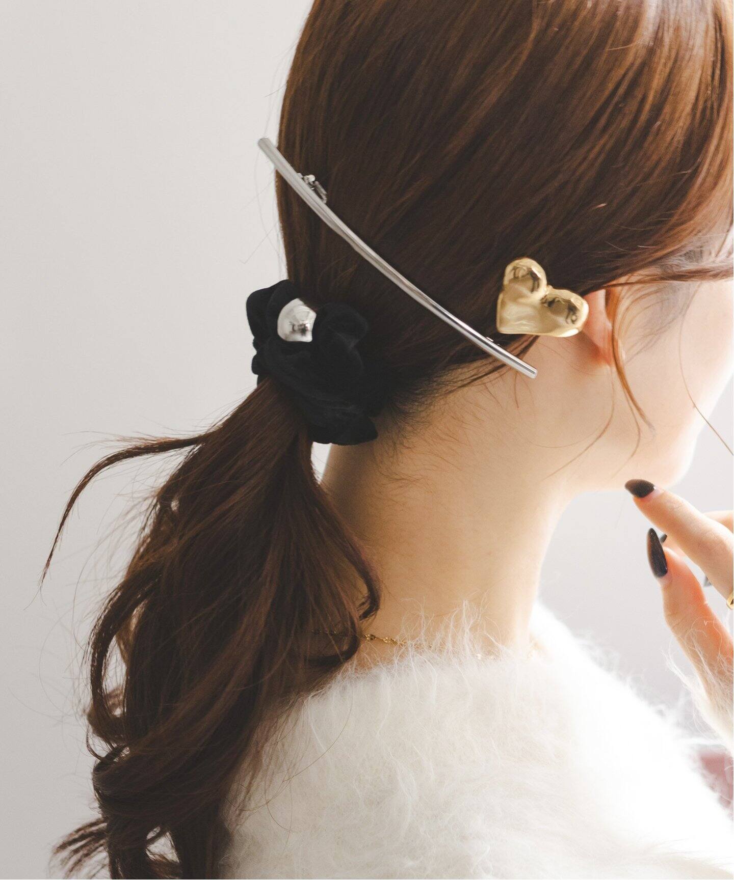 小物 noble NN/エヌエヌ バレッタSET(シルバー)（ヘアアクセサリー）｜NOBLE