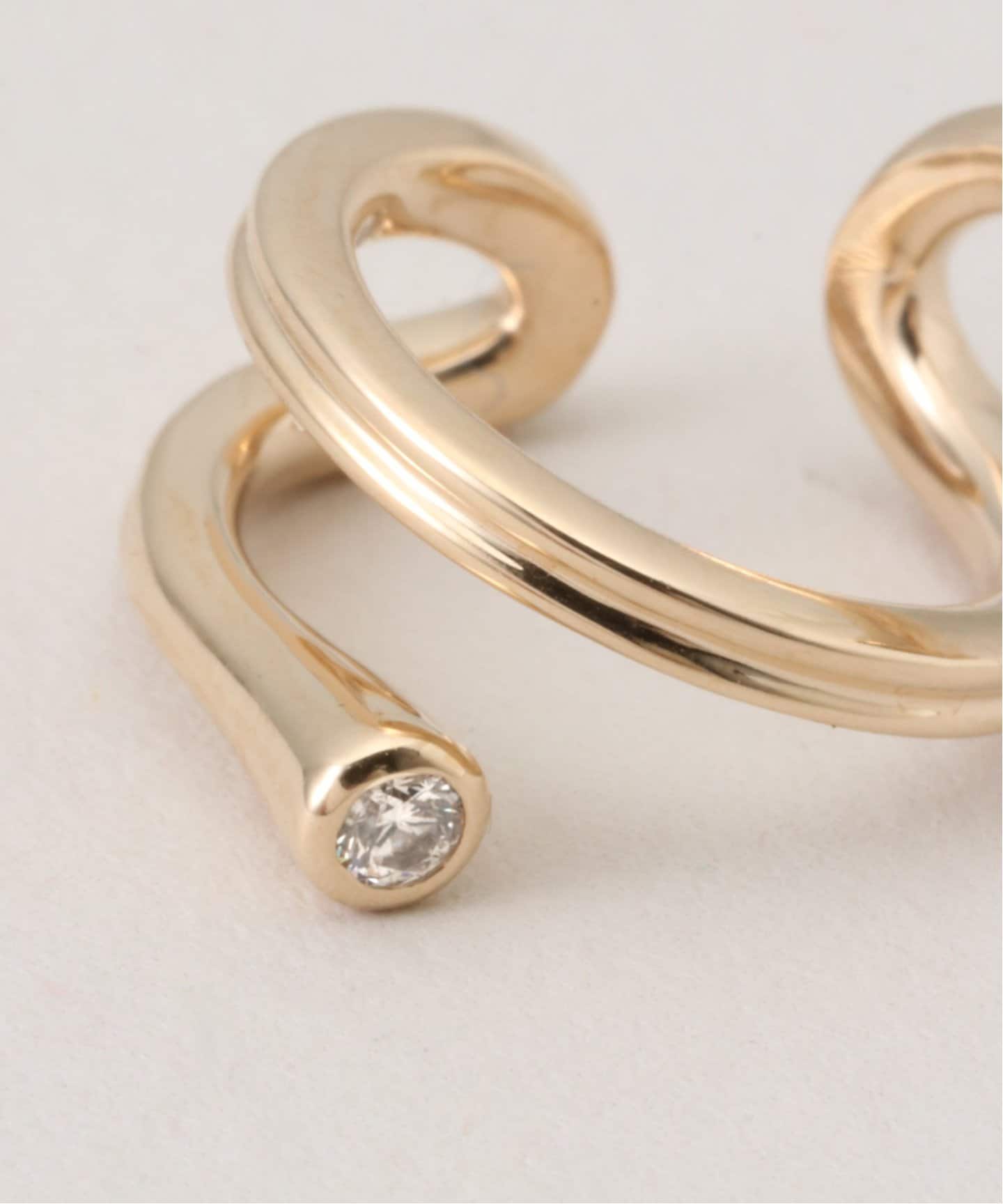 最終値下げ】ヒロタカDrosera カフリング10k ダイヤモンド