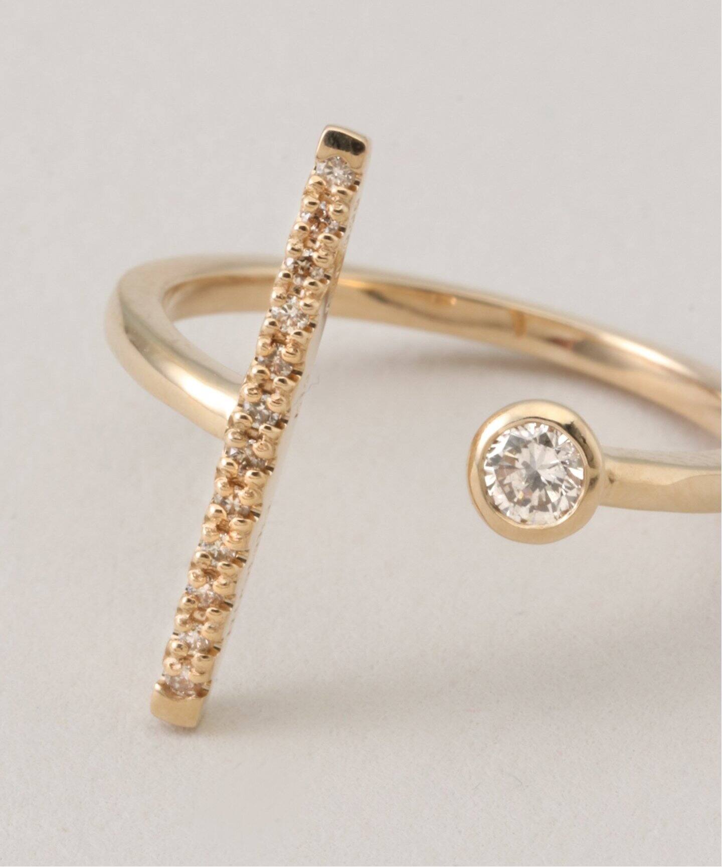 Hirotaka】Gossamer Short Diamond Ring(ゴールド)（リング）｜NOBLE 