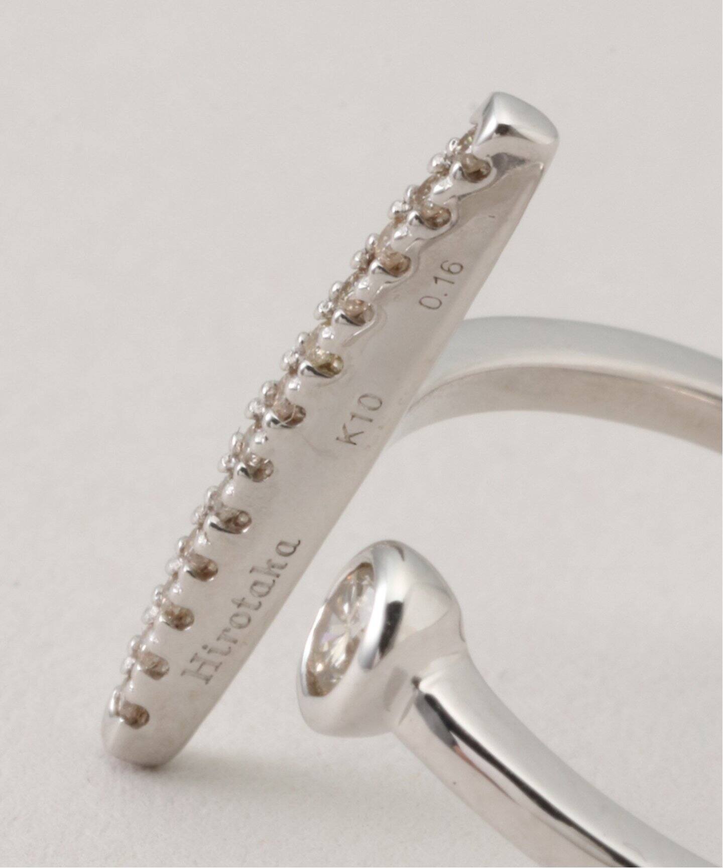 Hirotaka/ヒロタカ Gossamer Short Diamond Ring(シルバー)（リング 