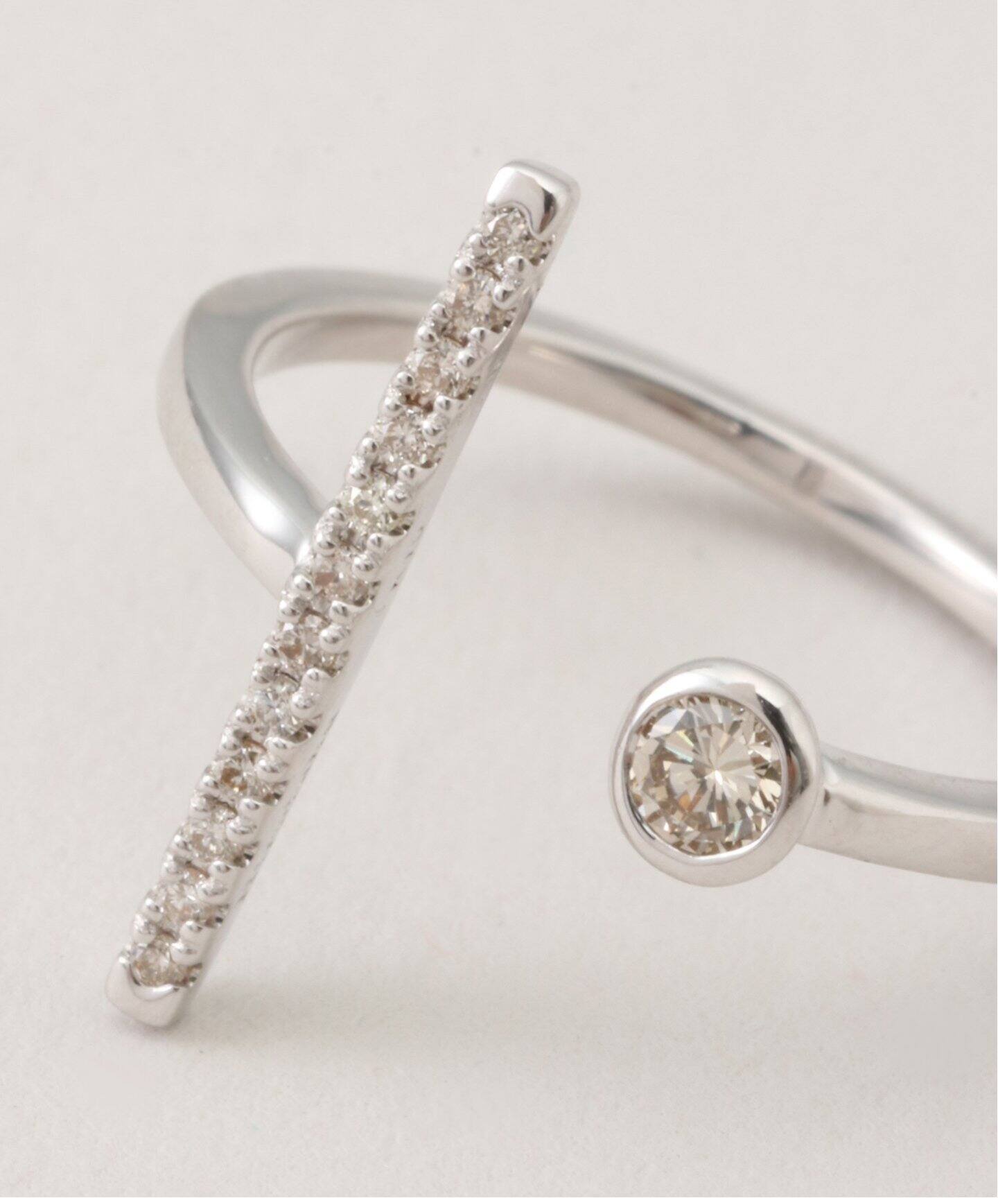 Hirotaka/ヒロタカ Gossamer Short Diamond Ring(シルバー)（リング 