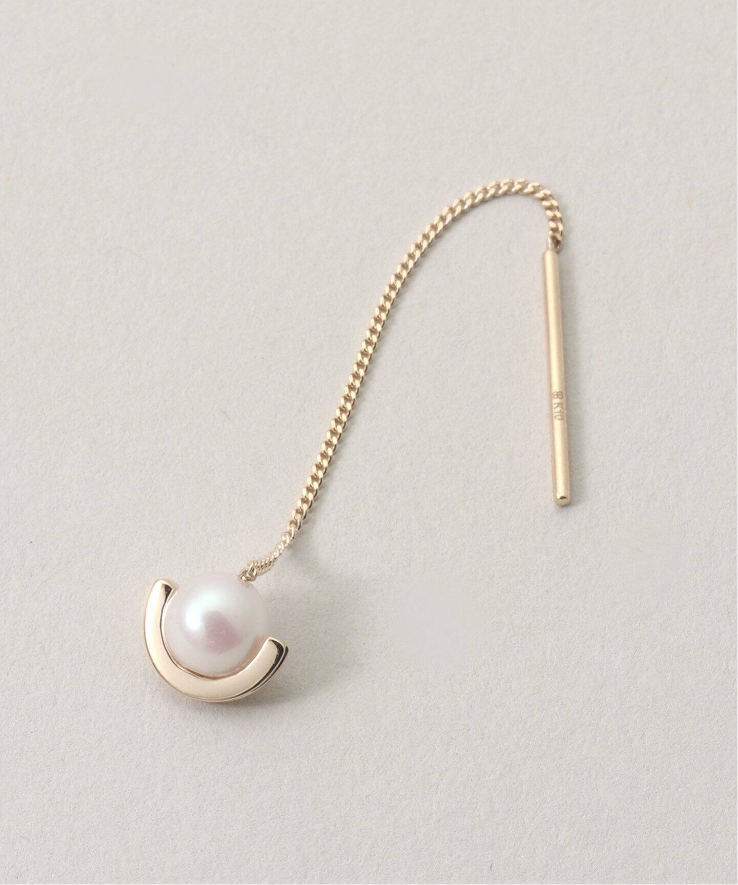 Hirotaka/ヒロタカ Mini Beluga パール チェーンピアス ※片方のみ  