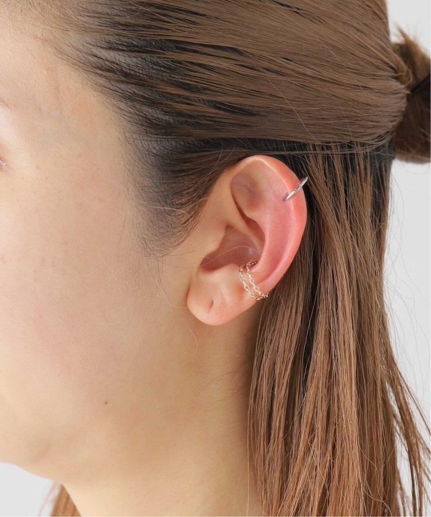 Hirotaka/ヒロタカ All About Basics Wライン チェーン イヤーカフ S  