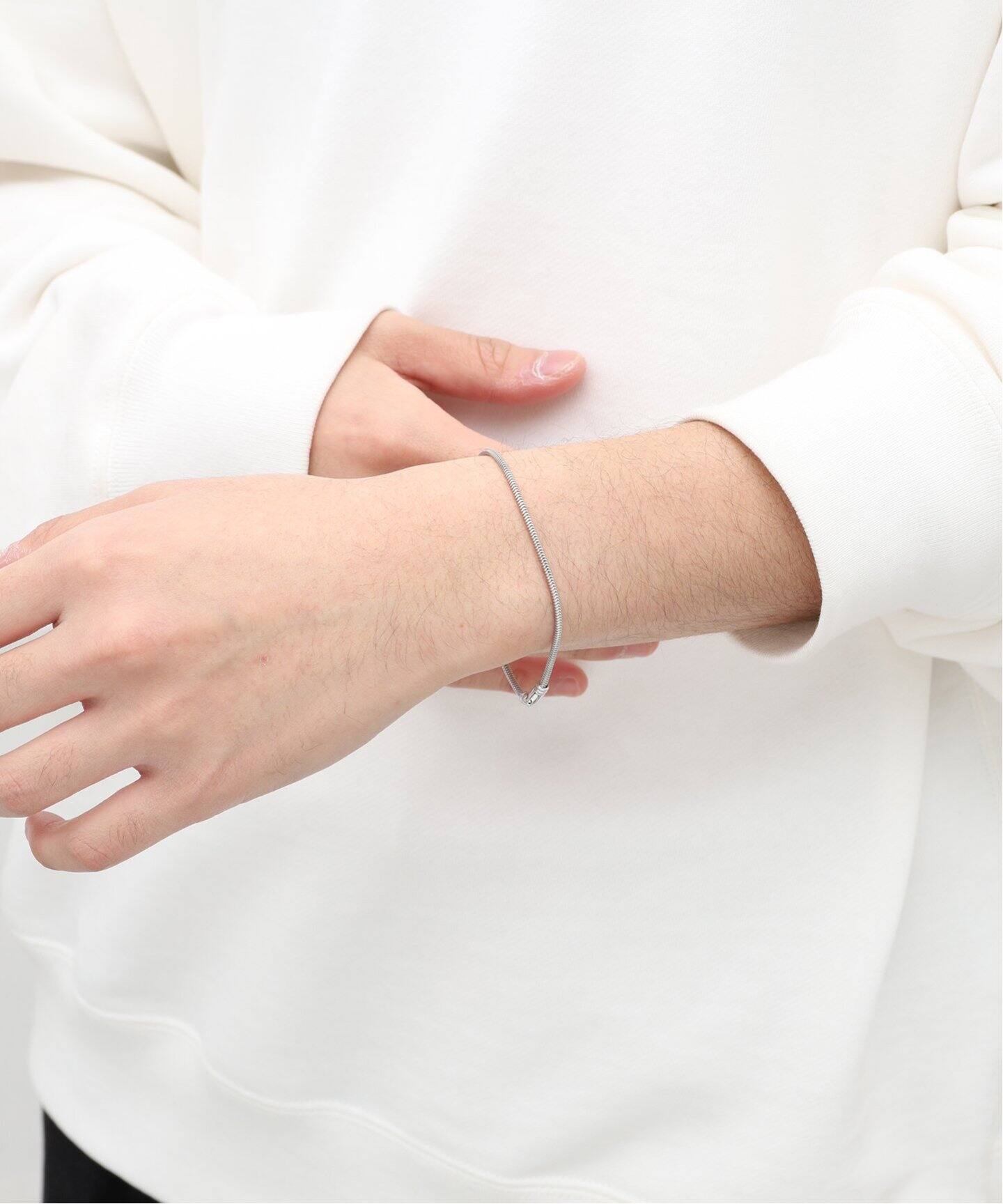 TOMWOOD トムウッド スネーク ブレスレット スリム シルバー 脆く 7.7 