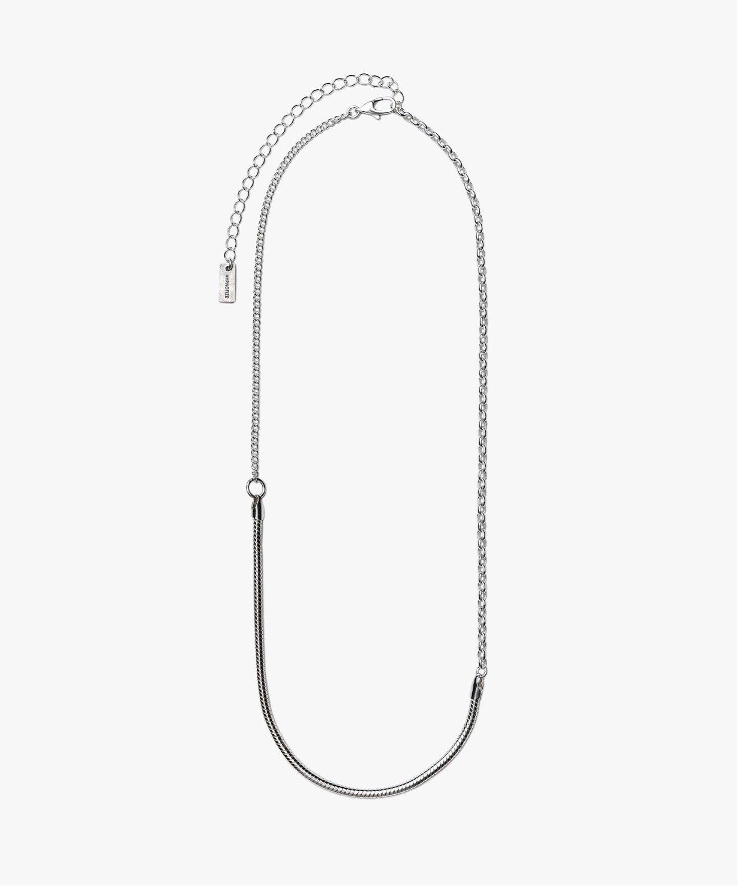 HYPNOTIZE / ヒプノタイズ】SILVER MIX CHAIN NECKLACE_VER  