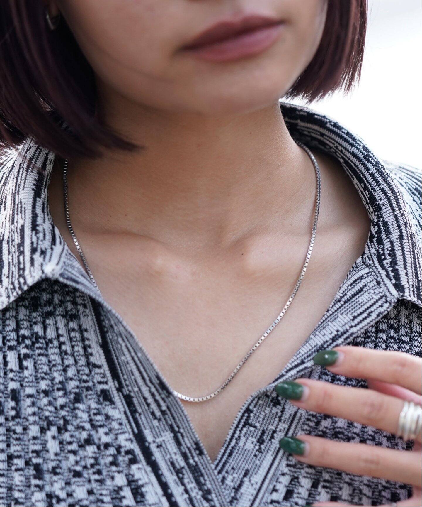 TOMWOOD トムウッド ネックレス Square Chain 24.5inch スクエア  