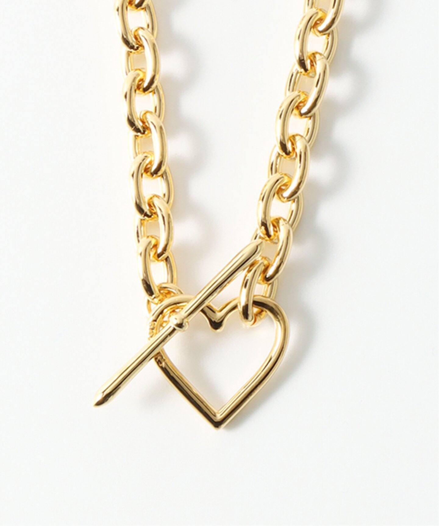 BASICKS / ベイシックス】HEART NECKLACE (MEDIUM LINK)（ネックレス 