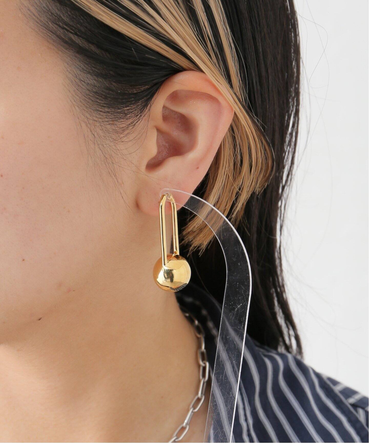 MARIA BLACK/マリアブラック】Grosse Schlesi Earring Gold：ピアス 