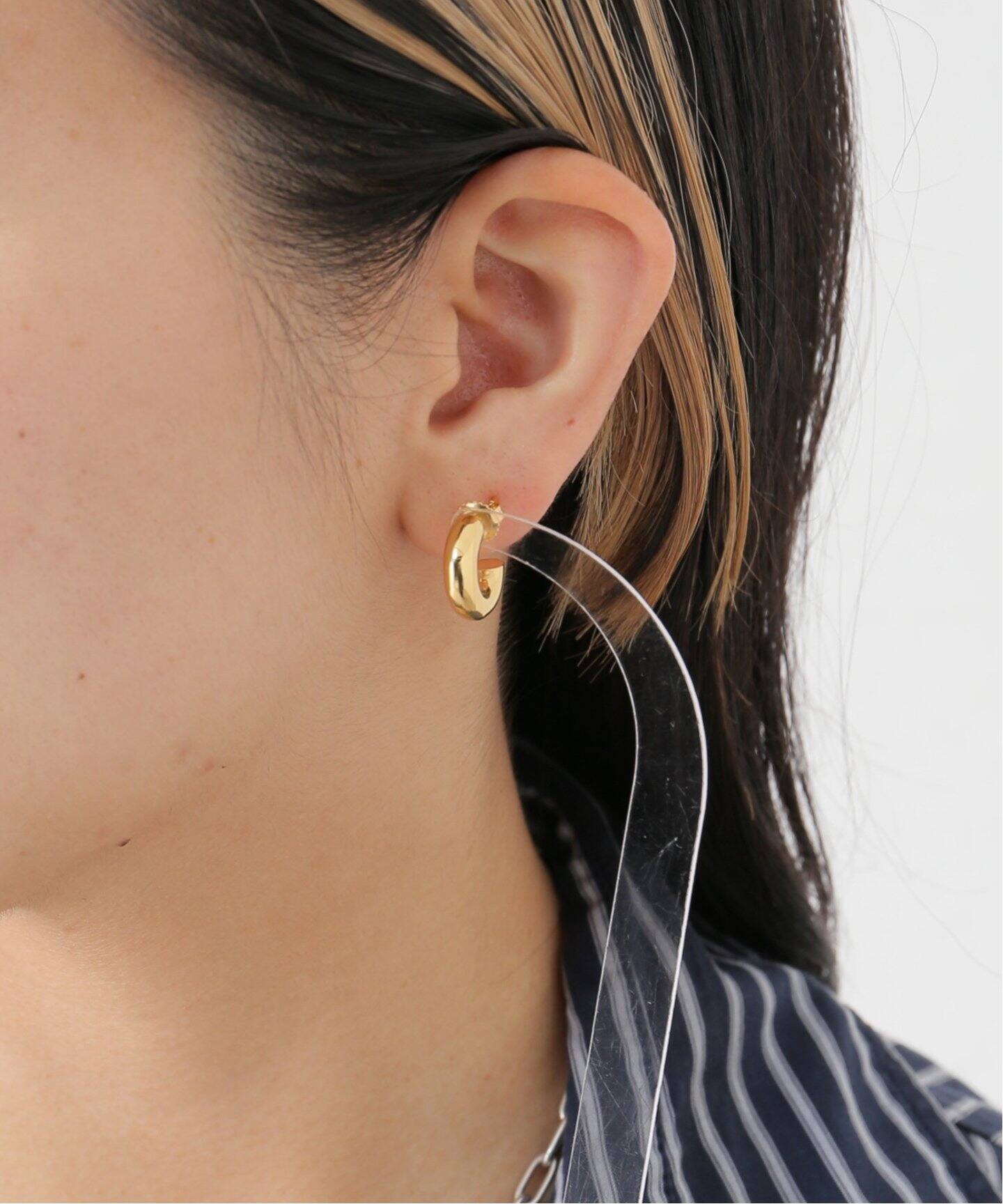 MARIA BLACK/マリアブラック】Tempelhofer Hoop Gold：ピアス（片耳用  