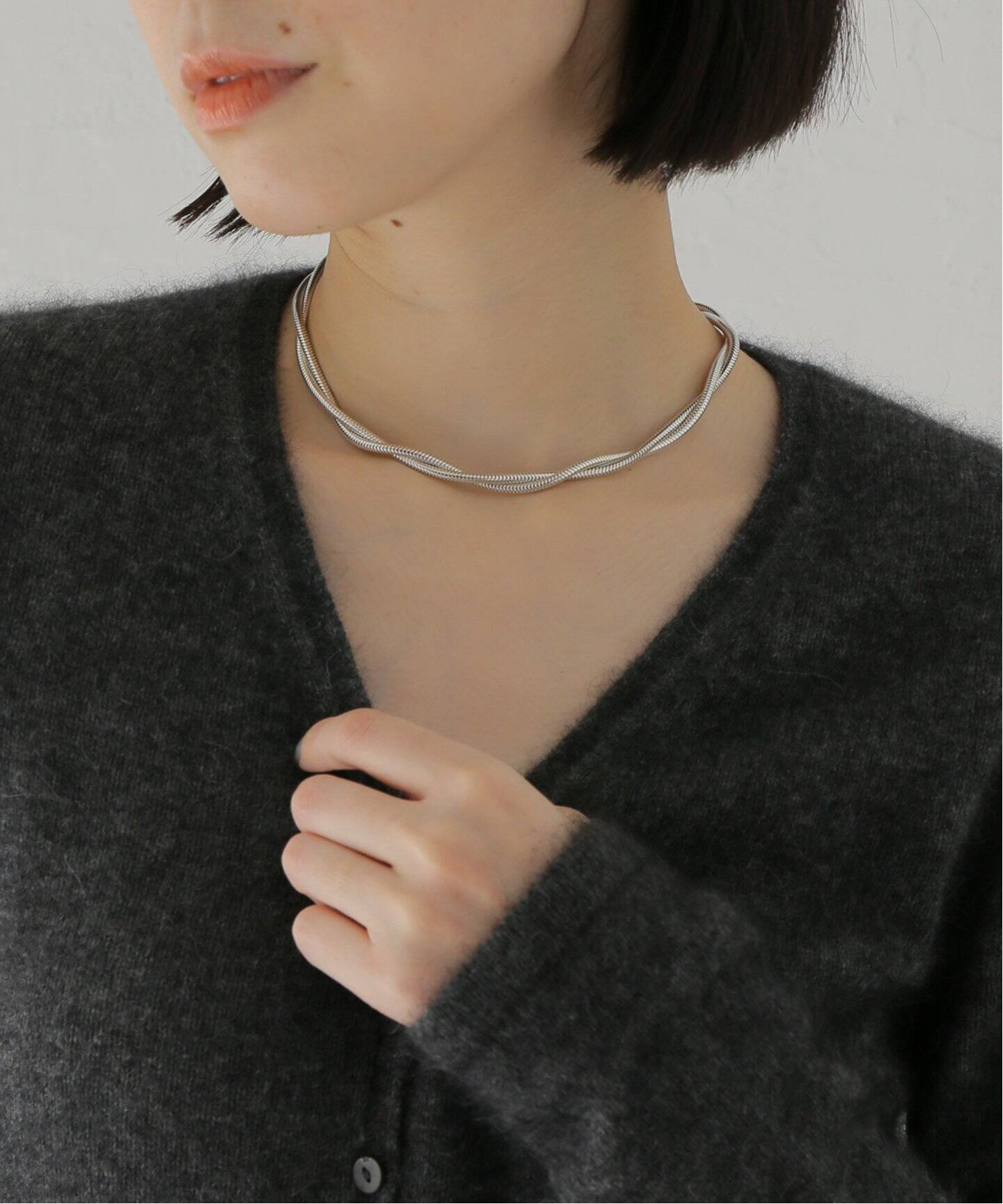 SAPIR BACHAR/サピア バシャール】TWIST SNAKE CHOKER：ネックレス 