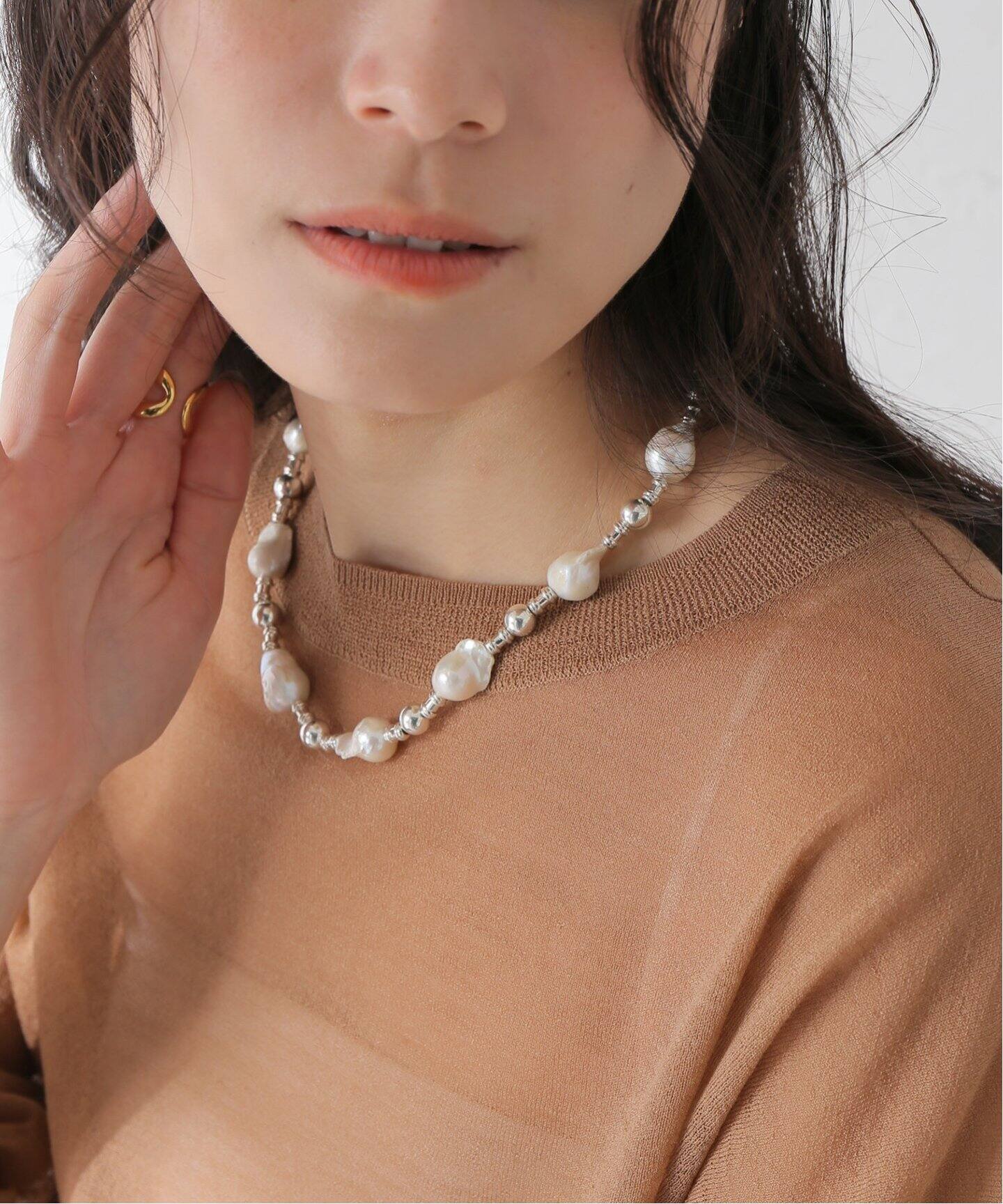 SAPIR BACHAR/サピア バシャール】BAROQUE PEARL MONUMENT NECK 