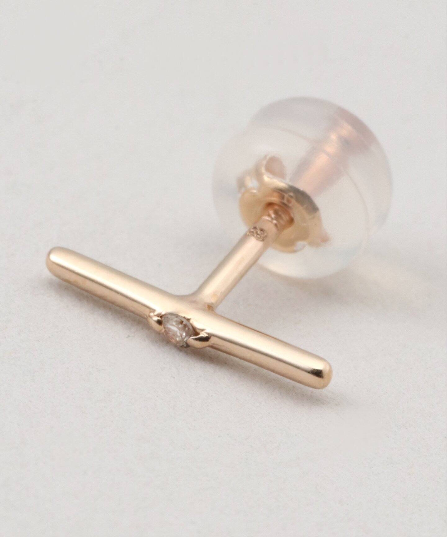 HIROTAKA/ヒロタカ】Mosquito Diamond Bar Earring：ピアス（片耳用 