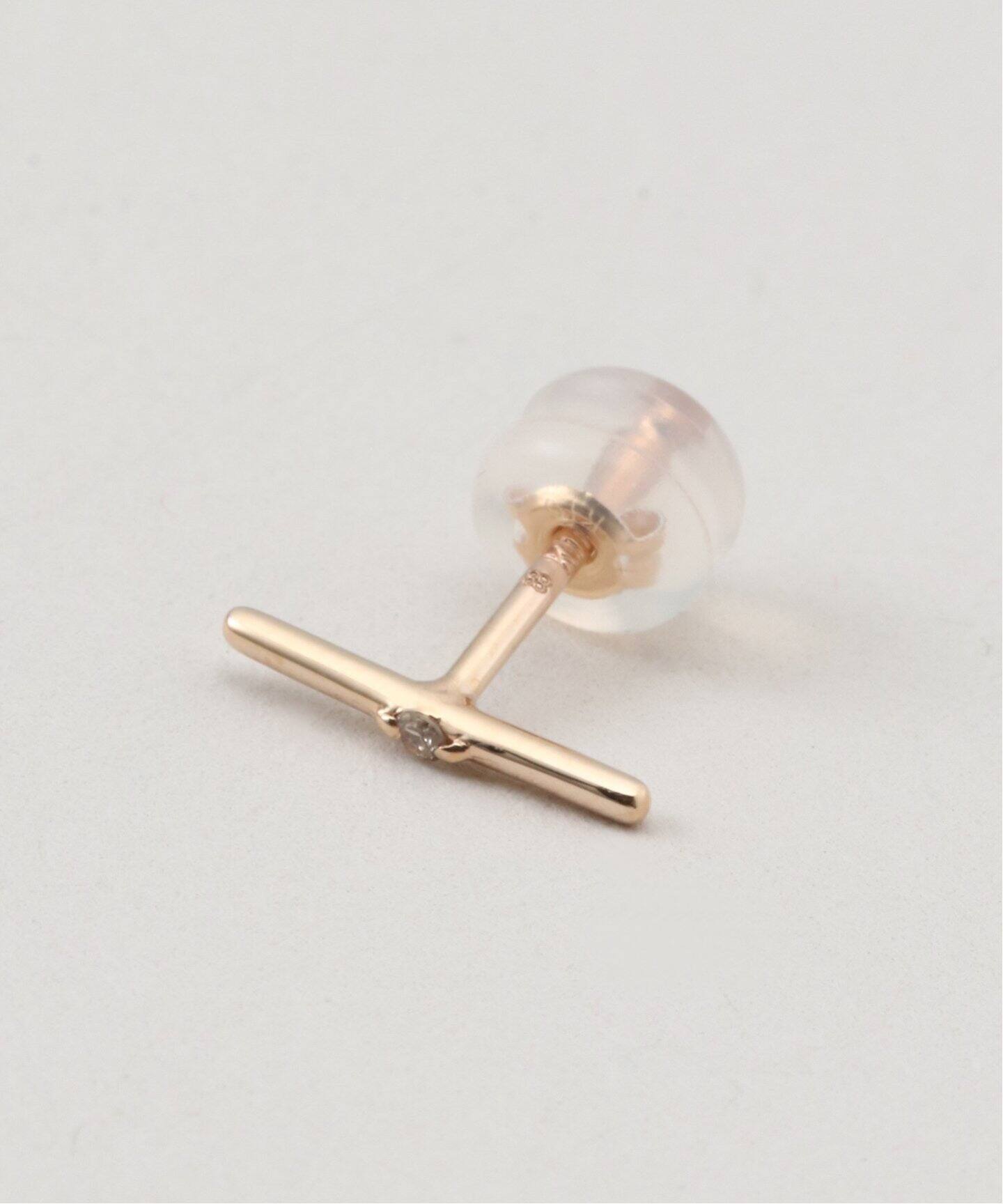 HIROTAKA/ヒロタカ】Mosquito Diamond Bar Earring：ピアス（片耳用 