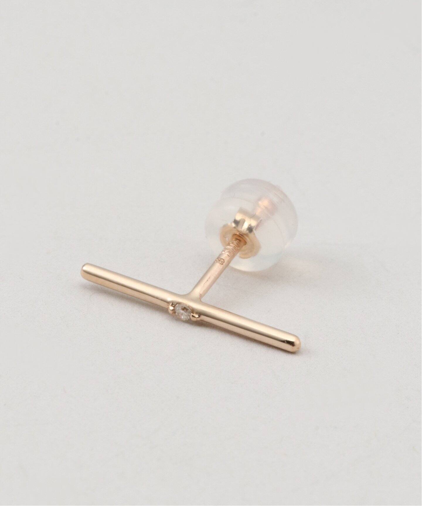 HIROTAKA/ヒロタカ】Mosquito Diamond Bar Earring：ピアス（片耳用 