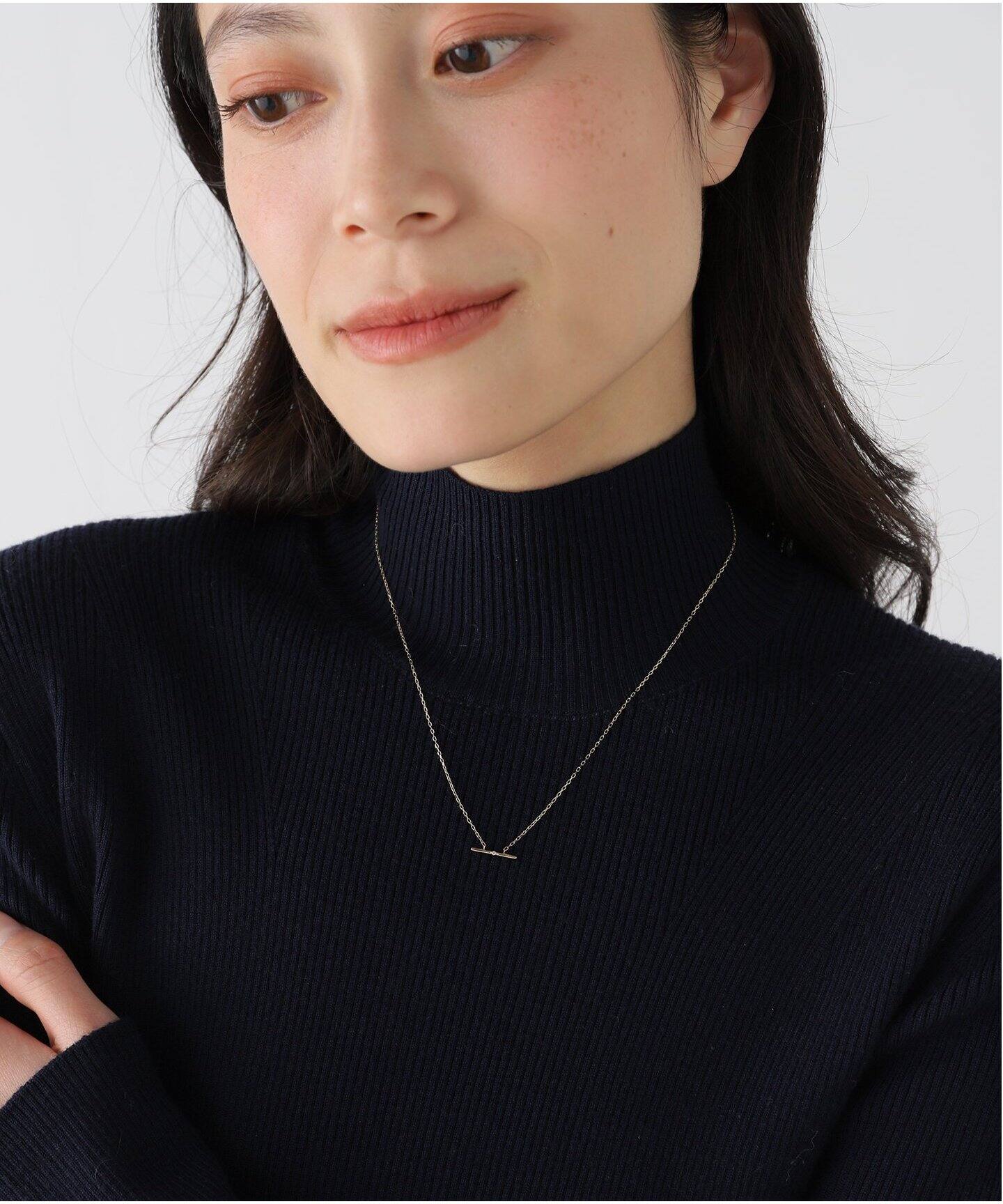 HIROTAKA/ヒロタカ】Mosquito Diamond Bar Neclace：ネックレス  