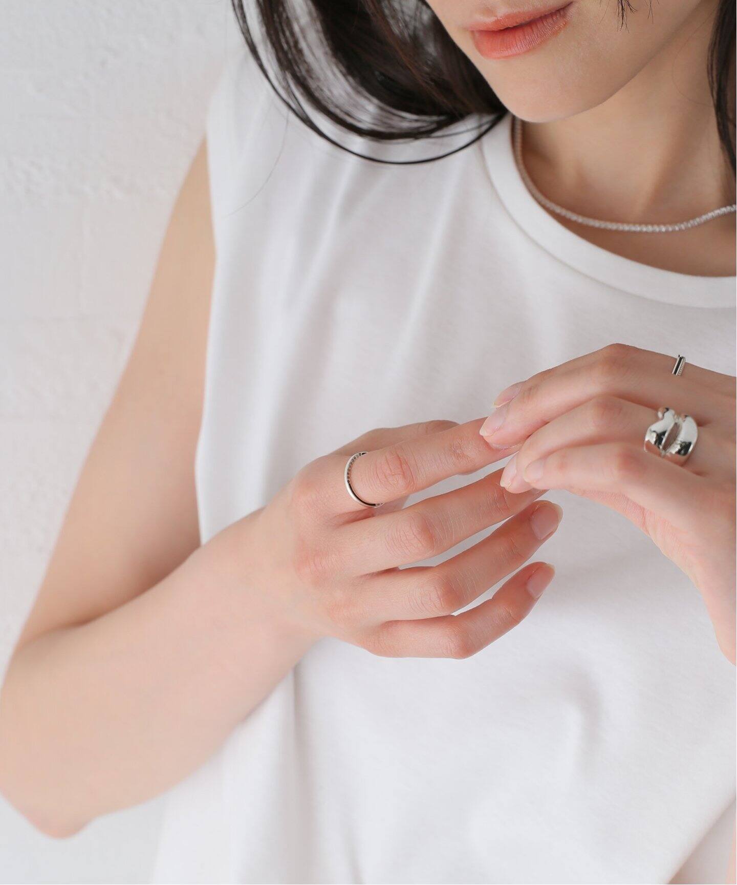 REMELRIC/リメルリック】QUAP RingSidePaveenamel SV925：リング 