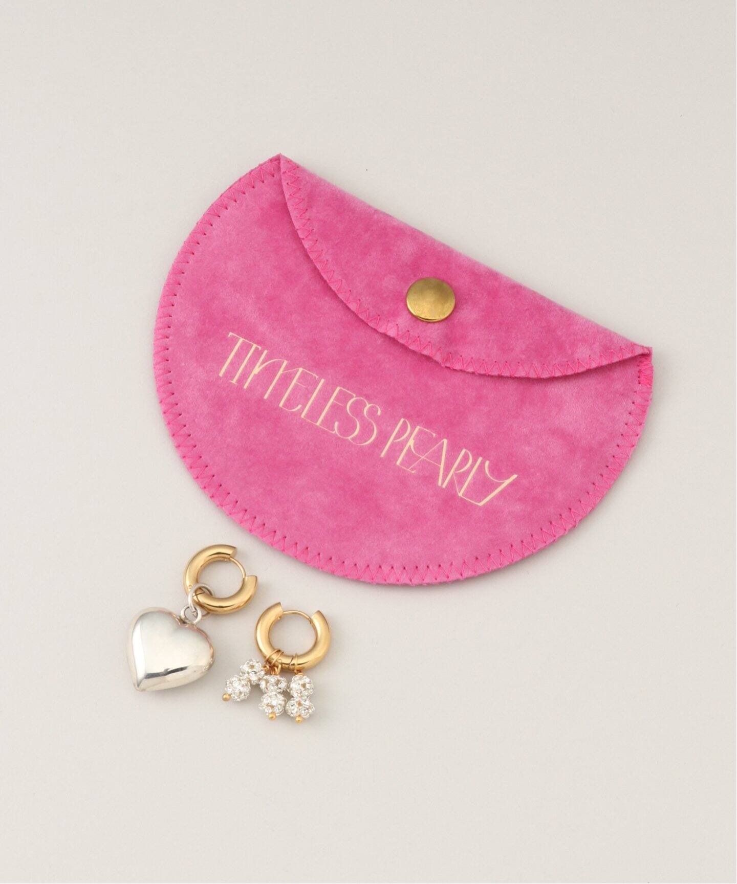TIMELESS PEARLY/タイムレスパーリー】Silver heart and cr：ピアス 