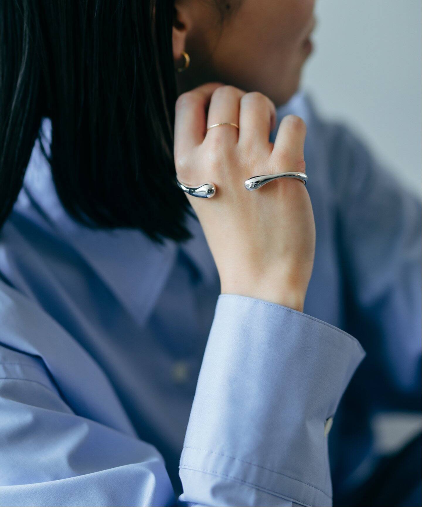 Soierie/ソワリー】MATAL ART PALM CUFF:バングル（ブレスレット  