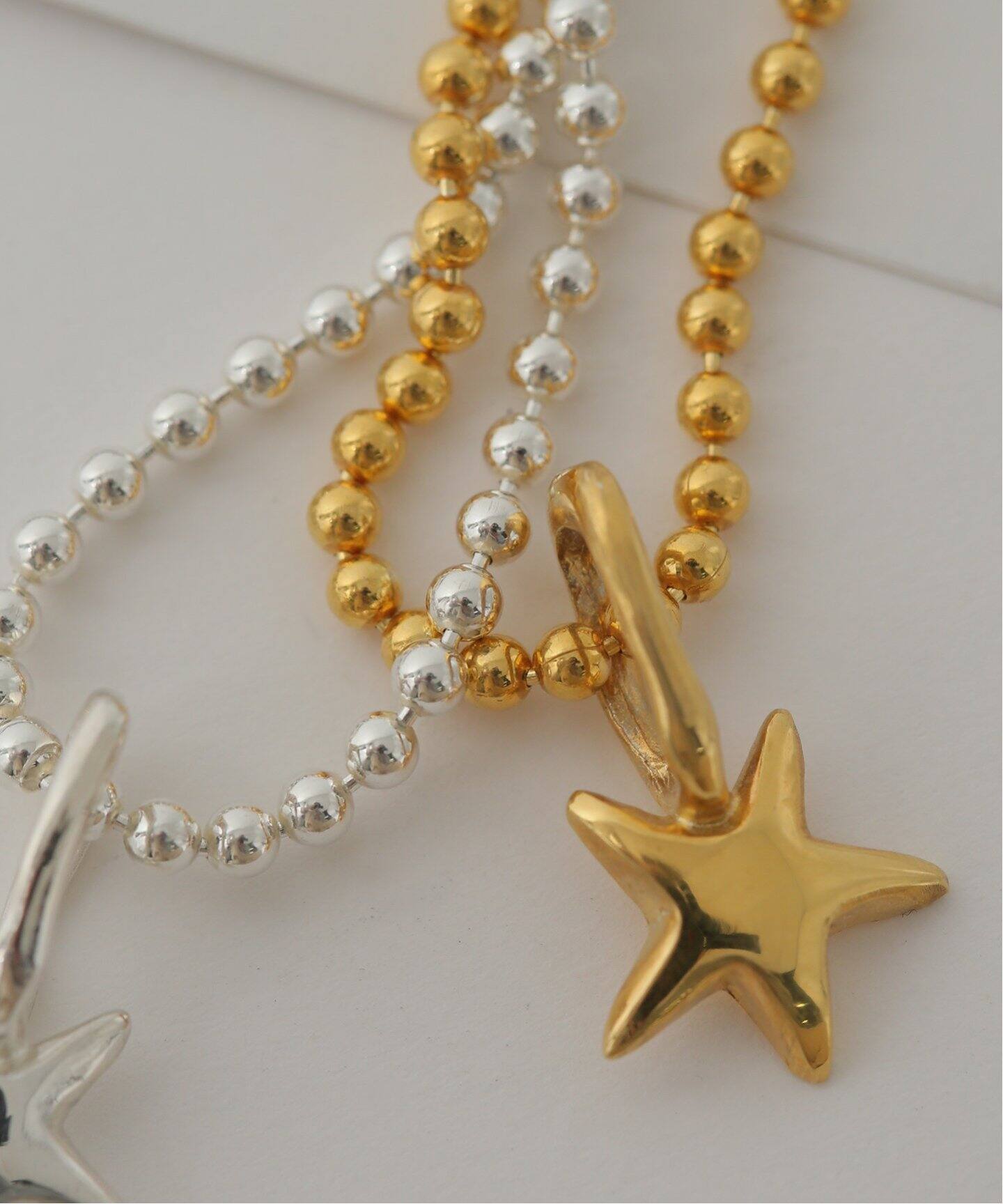 MAISON DPULSE/メゾンドパルス】 NECKLACE STAR 40cm K24GP 