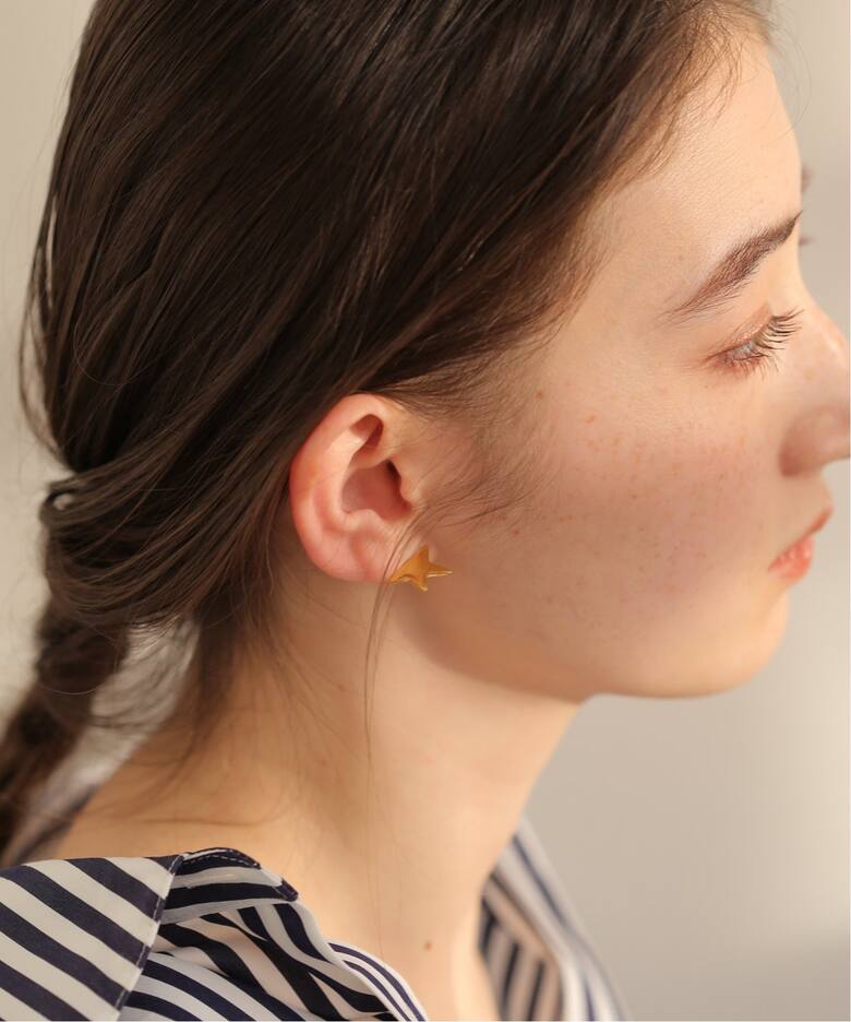 MAISON DPULSE//メゾンドパルス】PIERCE STAR CHARM K24GP：ピアス 