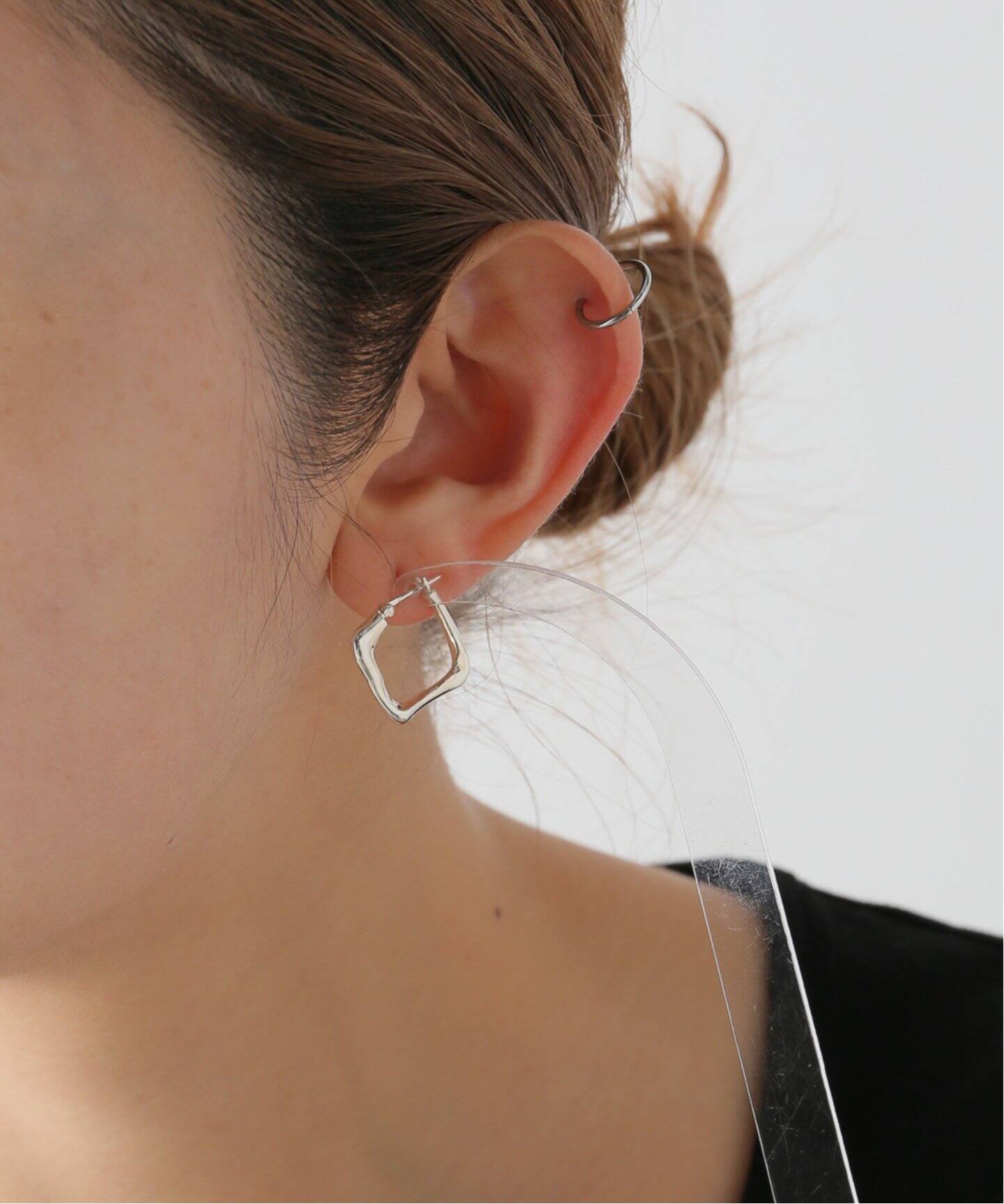MAISON DPULSE/メゾンドパルス】 SQUERE HOOP PIERH019CE（ピアス（両 