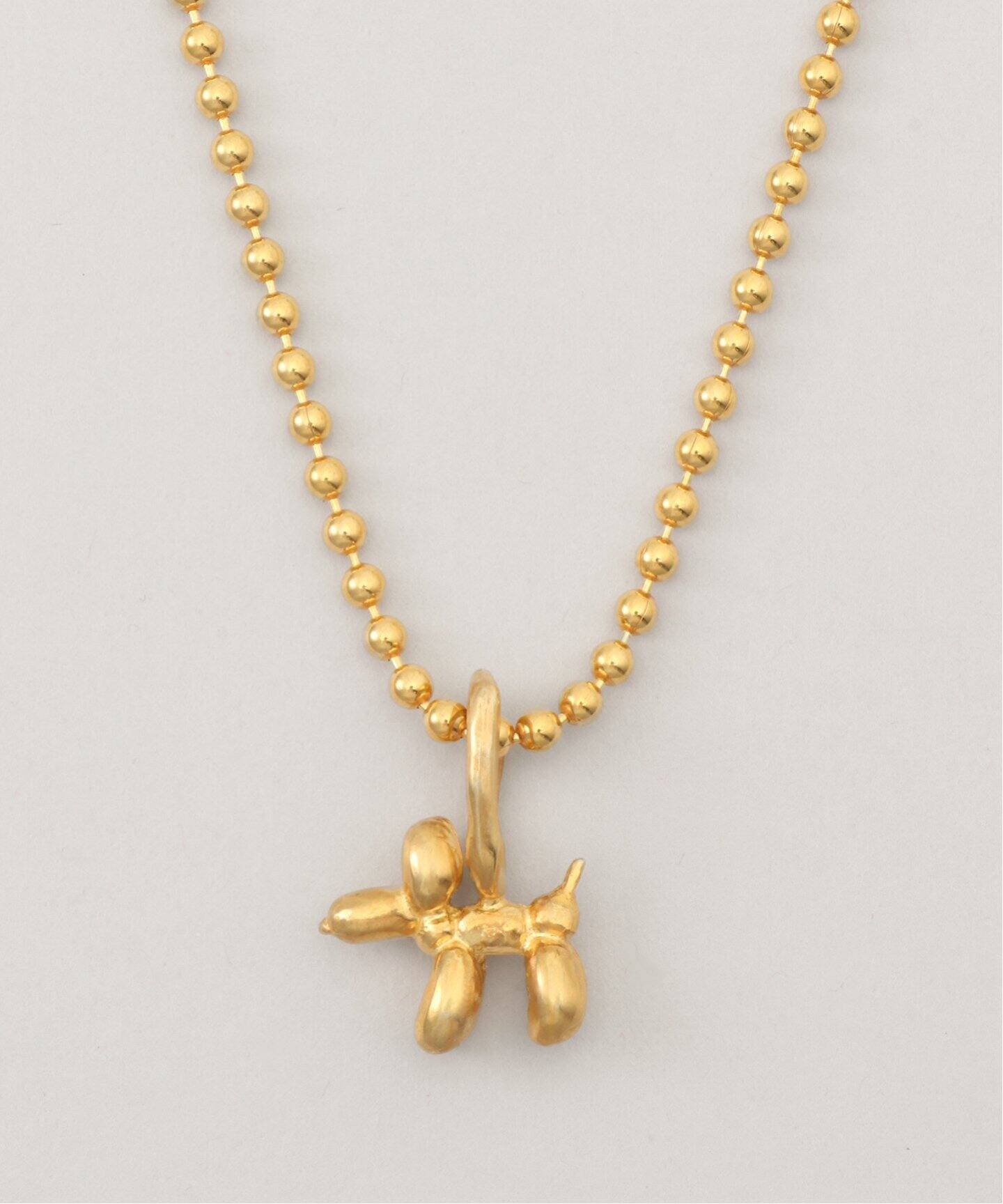 MAISON DPULSE//メゾンドパルス】NECKLACE DOG 65cm K24GP：ネックレス 