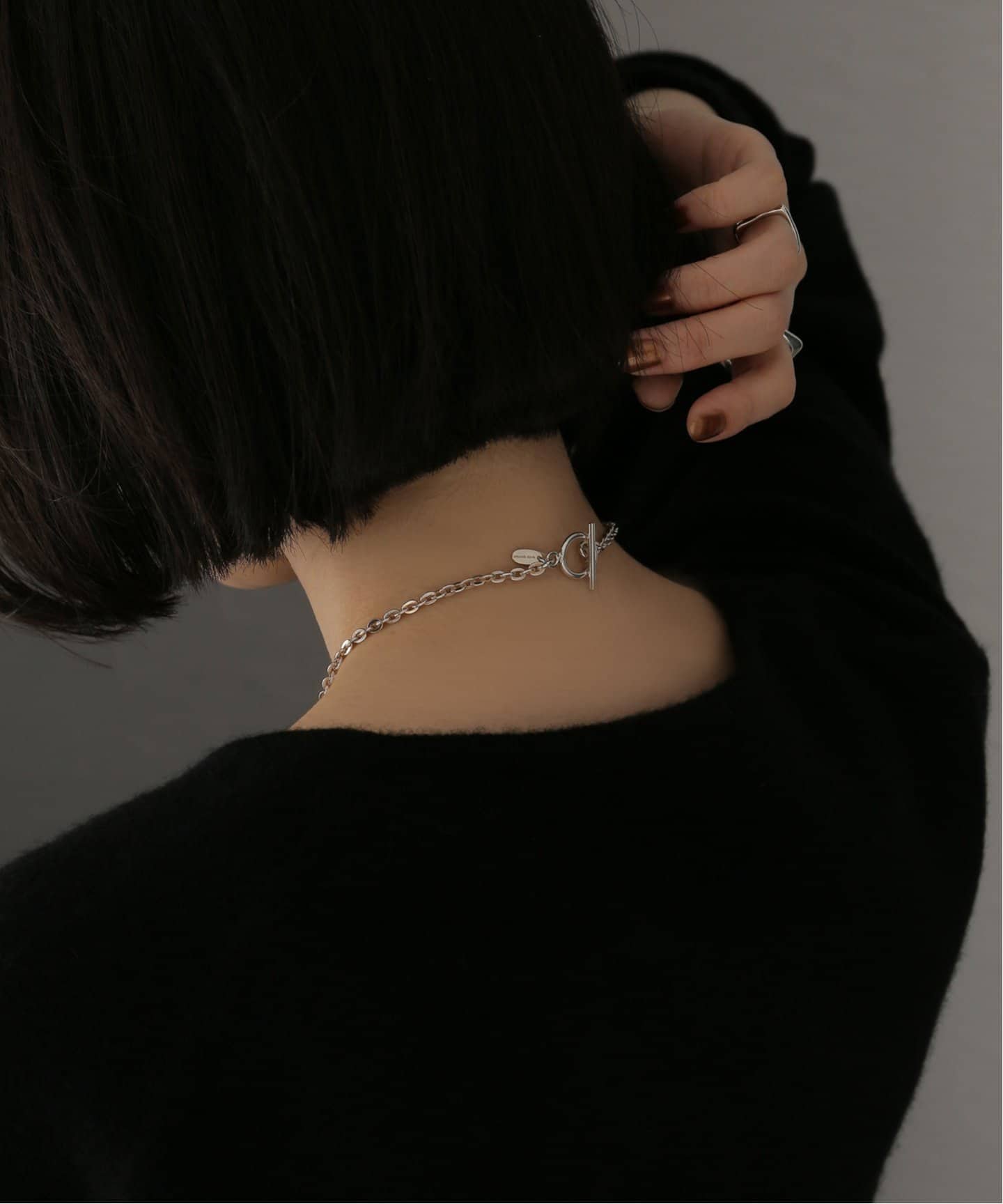 quip queint/クイップ クエイント】rhombus chain necklace QU081