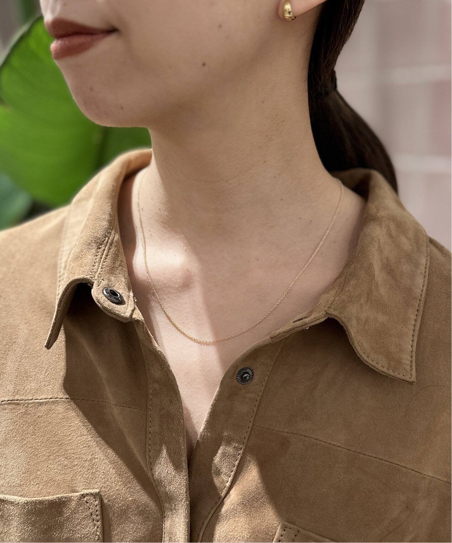 AZLEE/アズリー】18KYG EXTRA THIN CABLE チェーン（ネックレス  