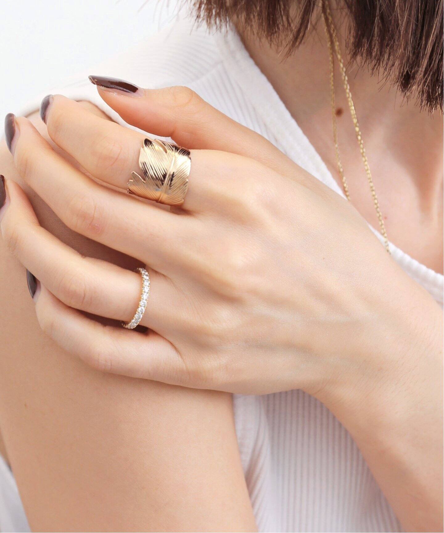 MANON/マノン】 feather ring（リング）｜L 