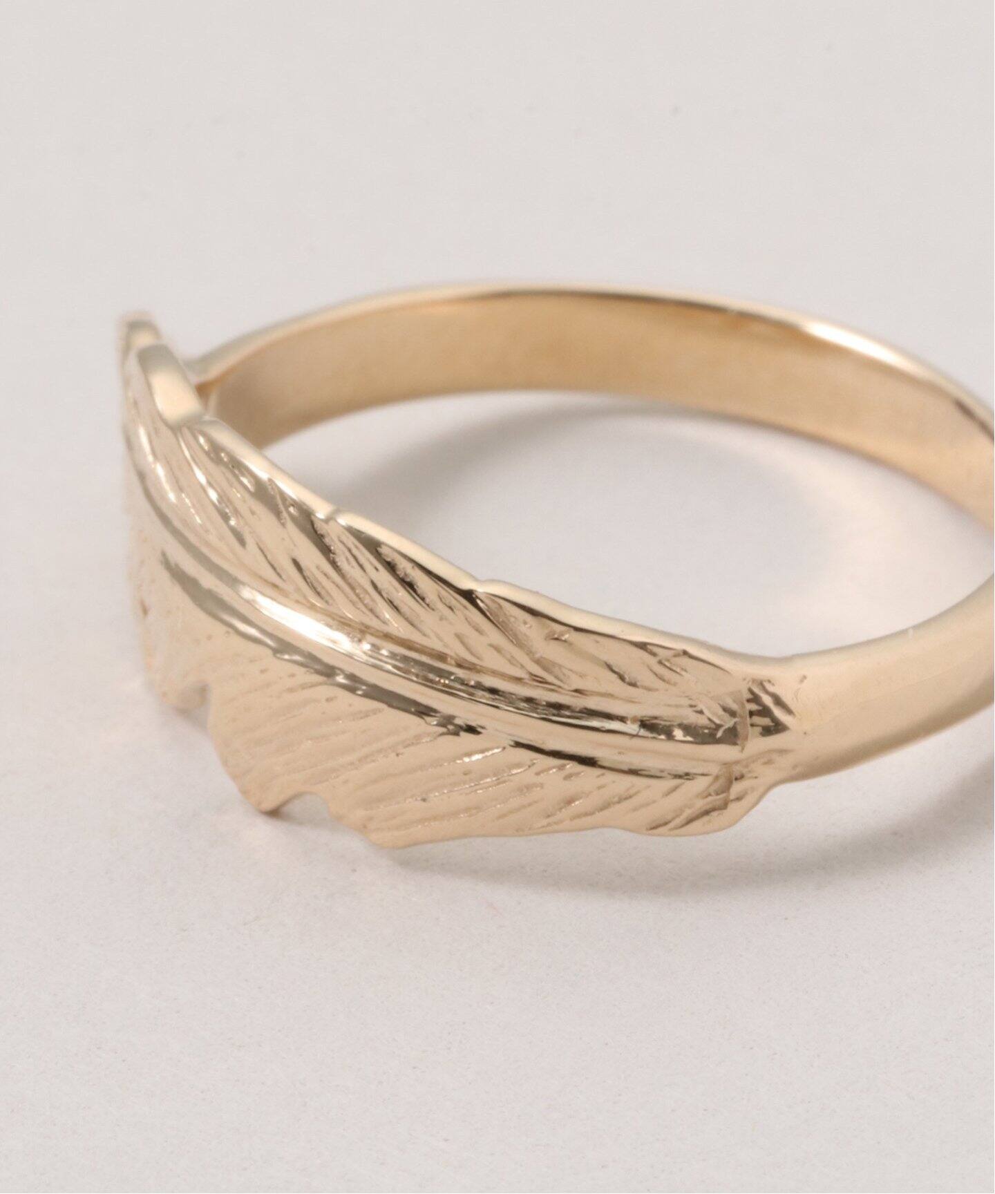 MANON/マノン】 feather pinky ring（リング）｜L 