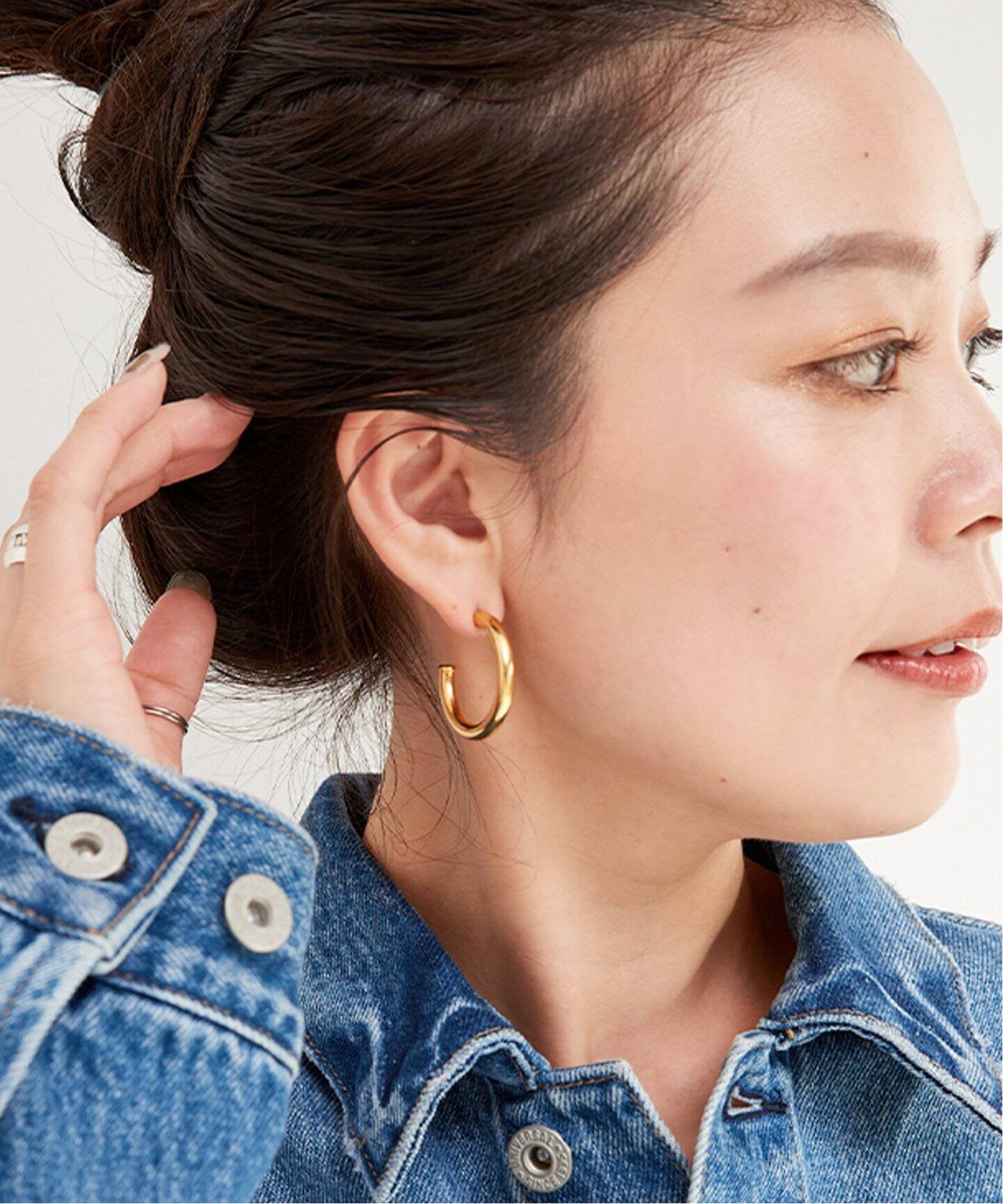 シンプルフープピアス（ピアス（両耳用））｜B.C STOCK（ベーセー 