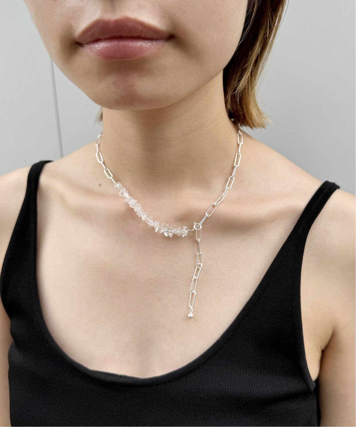 ワイドチェーンクリスタルネックレス（ネックレス）｜EDIT.FOR LULU  