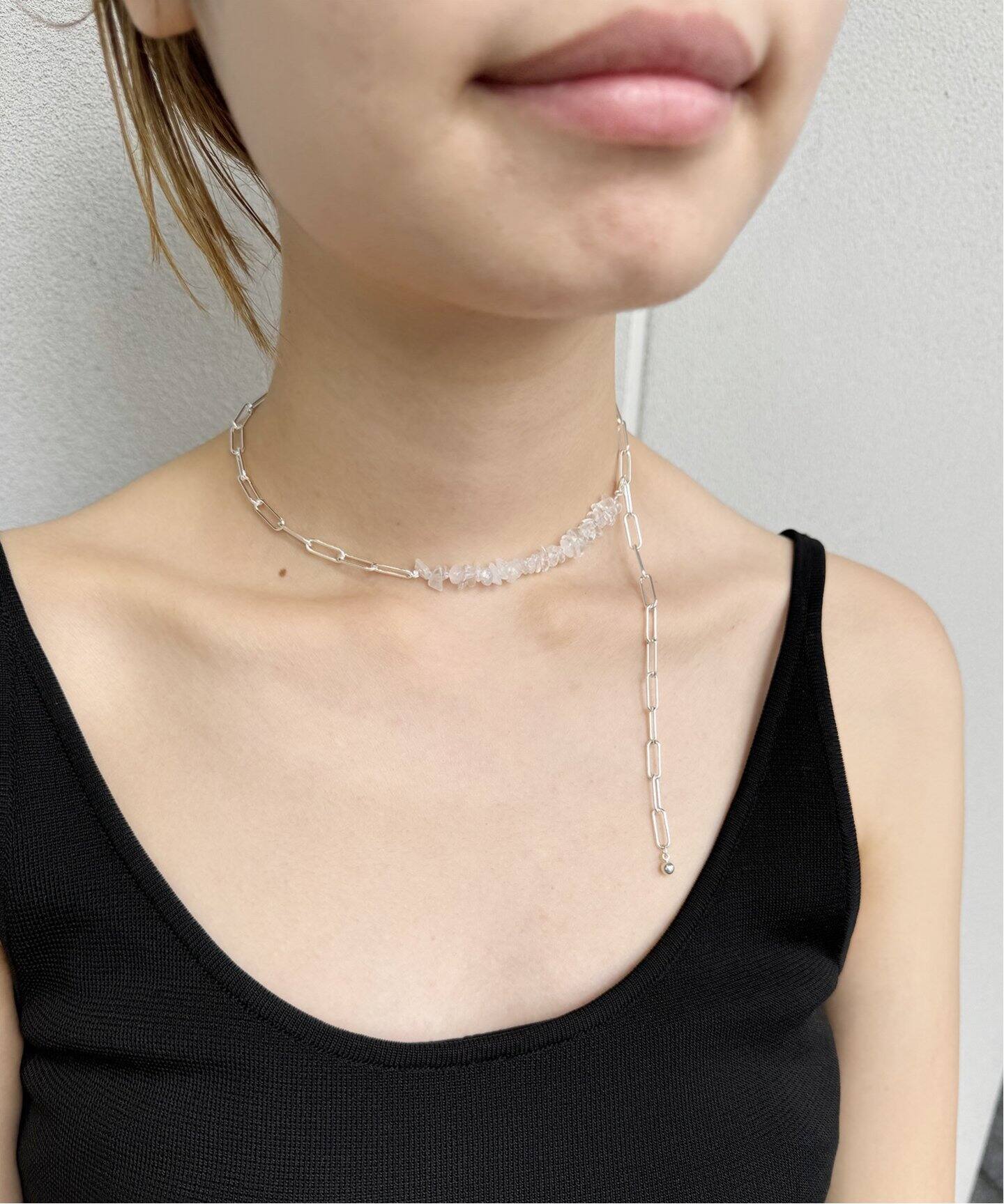 ワイドチェーンクリスタルネックレス（ネックレス）｜EDIT.FOR LULU  